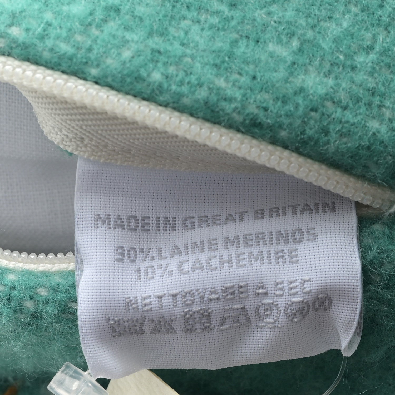 Wool Cashmere Avalon Les Cabanes Pillow Bleu Menthe