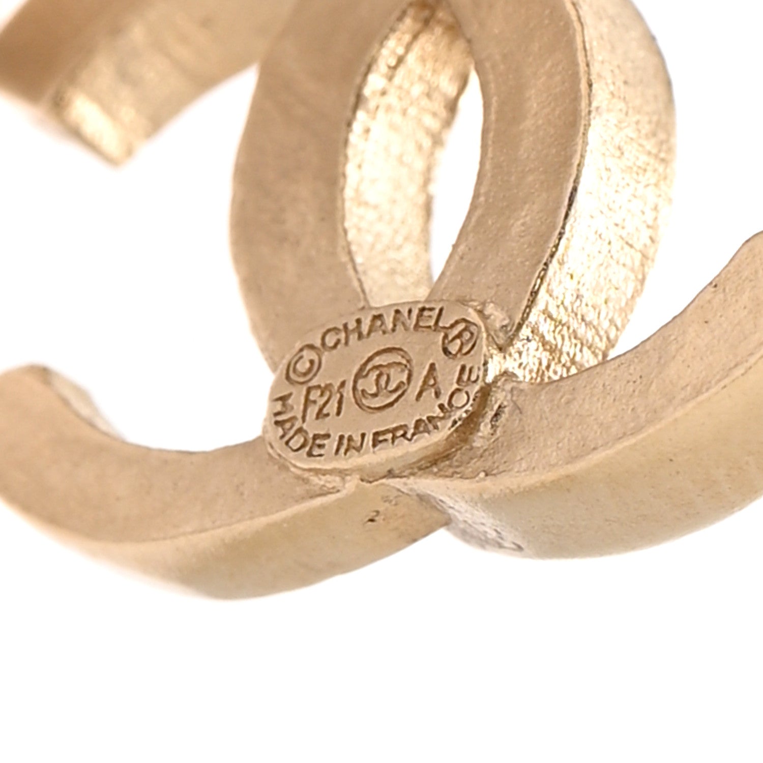 Crystal CC Crown Earrings Gold