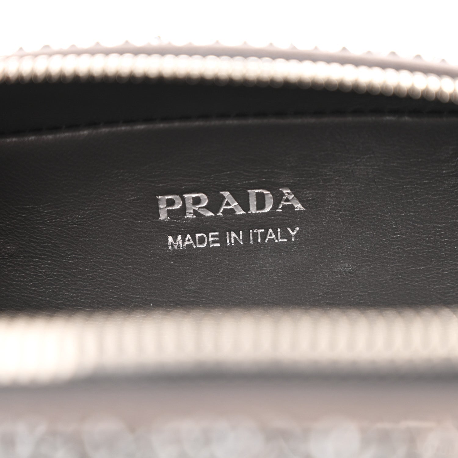 Satin Crystal Metal Triangle Logo Odette Crossbody Fumo