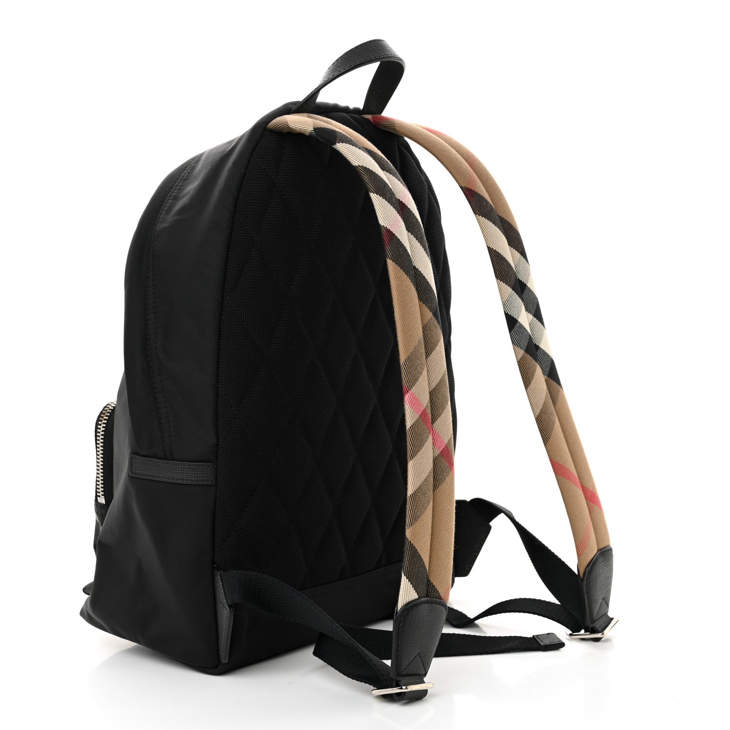 Nylon Check Abbeydale Simple Backpack  Black