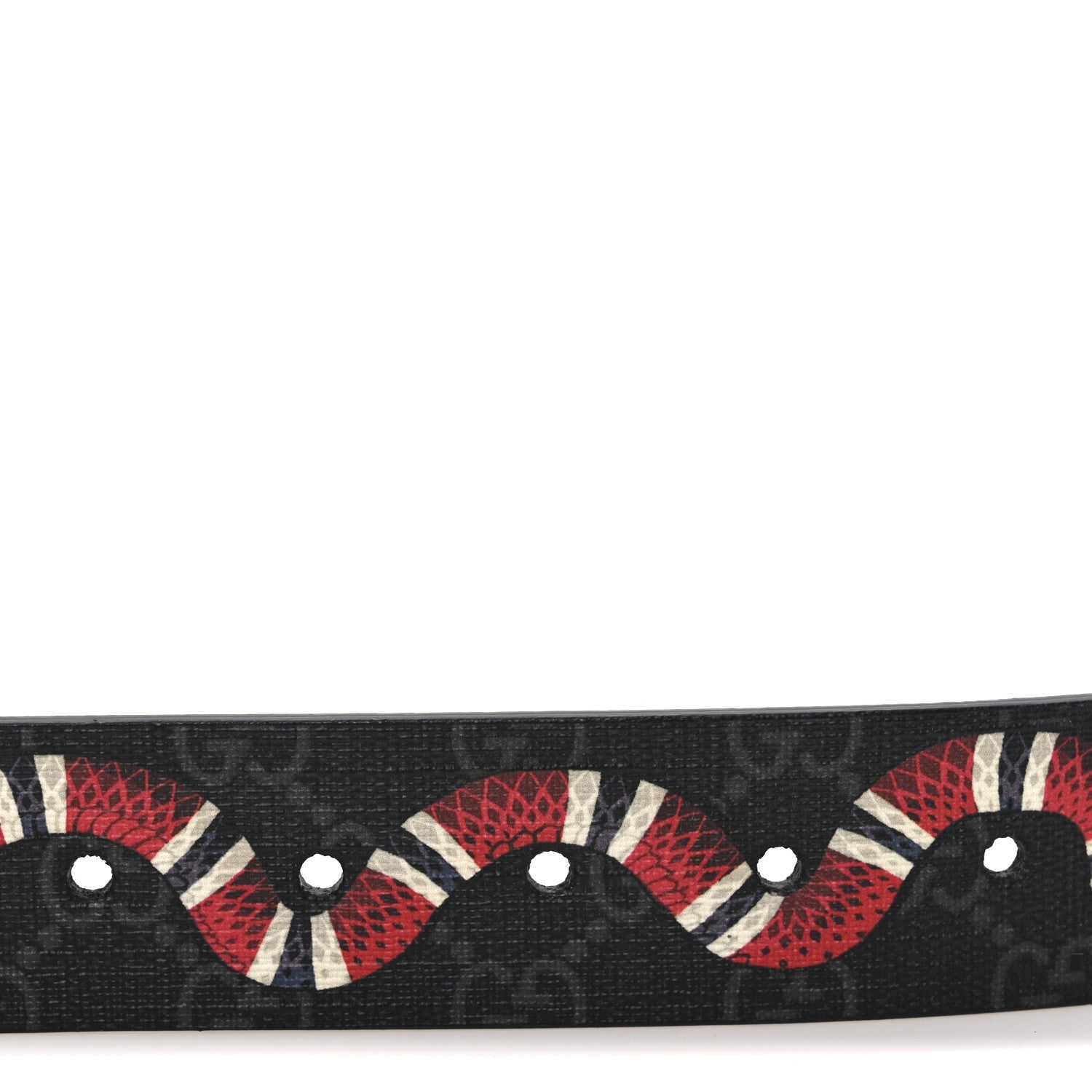 GG Supreme Monogram Kingsnake 35mm Belt 80 32 Black Multicolor