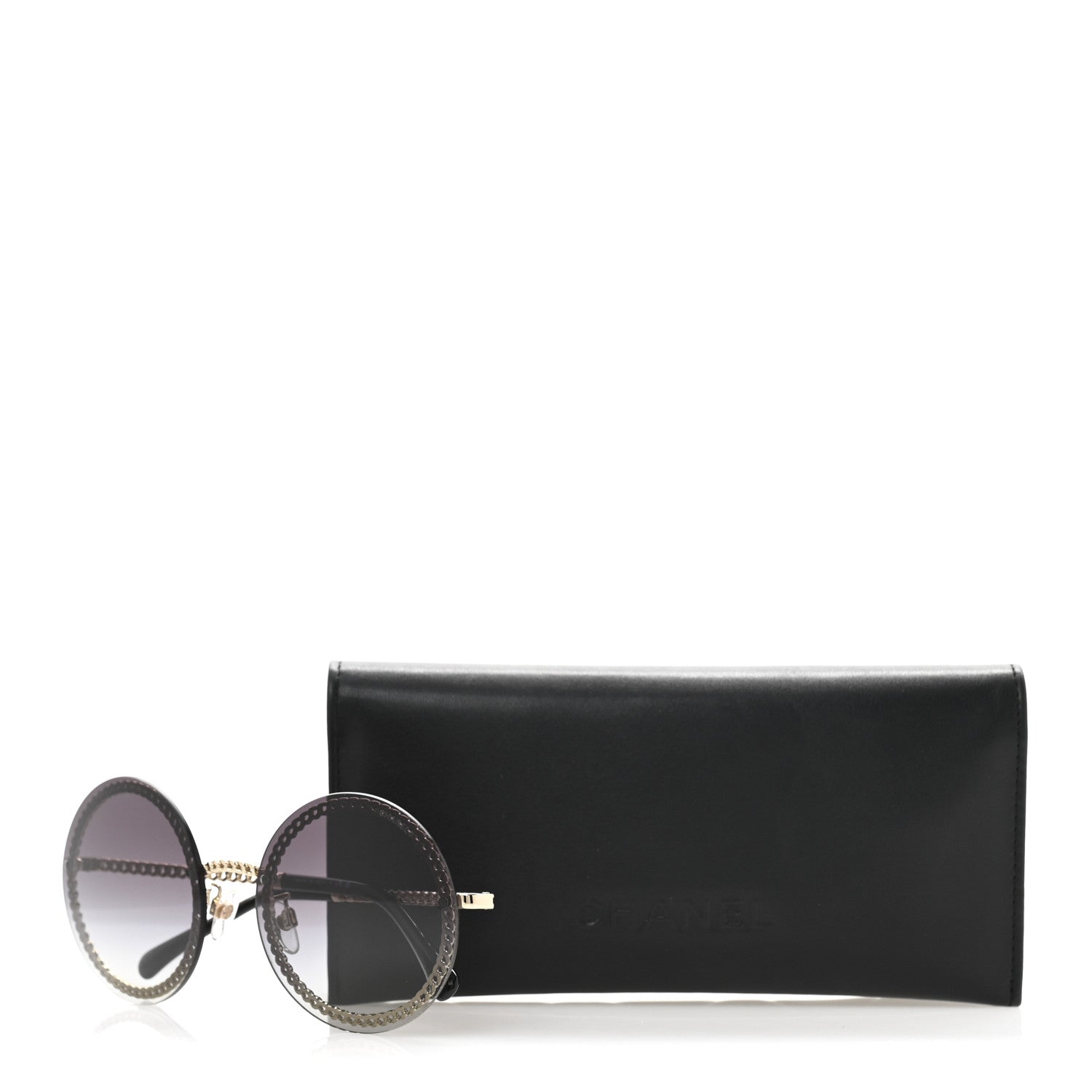 Round Chain Sunglasses 4245 Gold