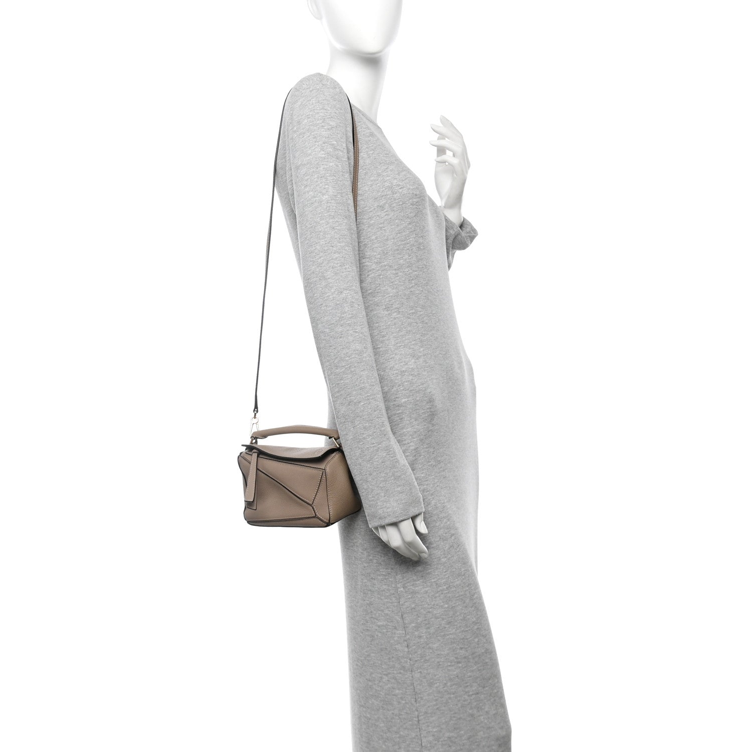 Calfskin Mini Puzzle Bag Sand