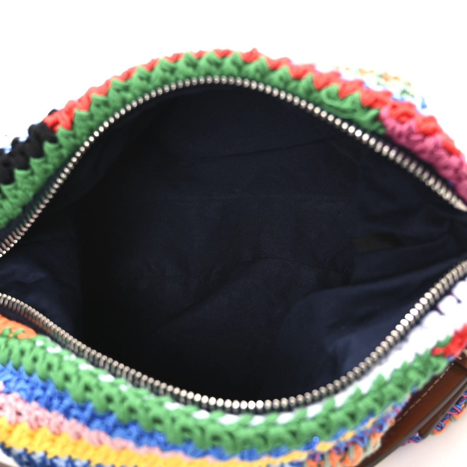 Fabric Crochet Pouch Multicolor