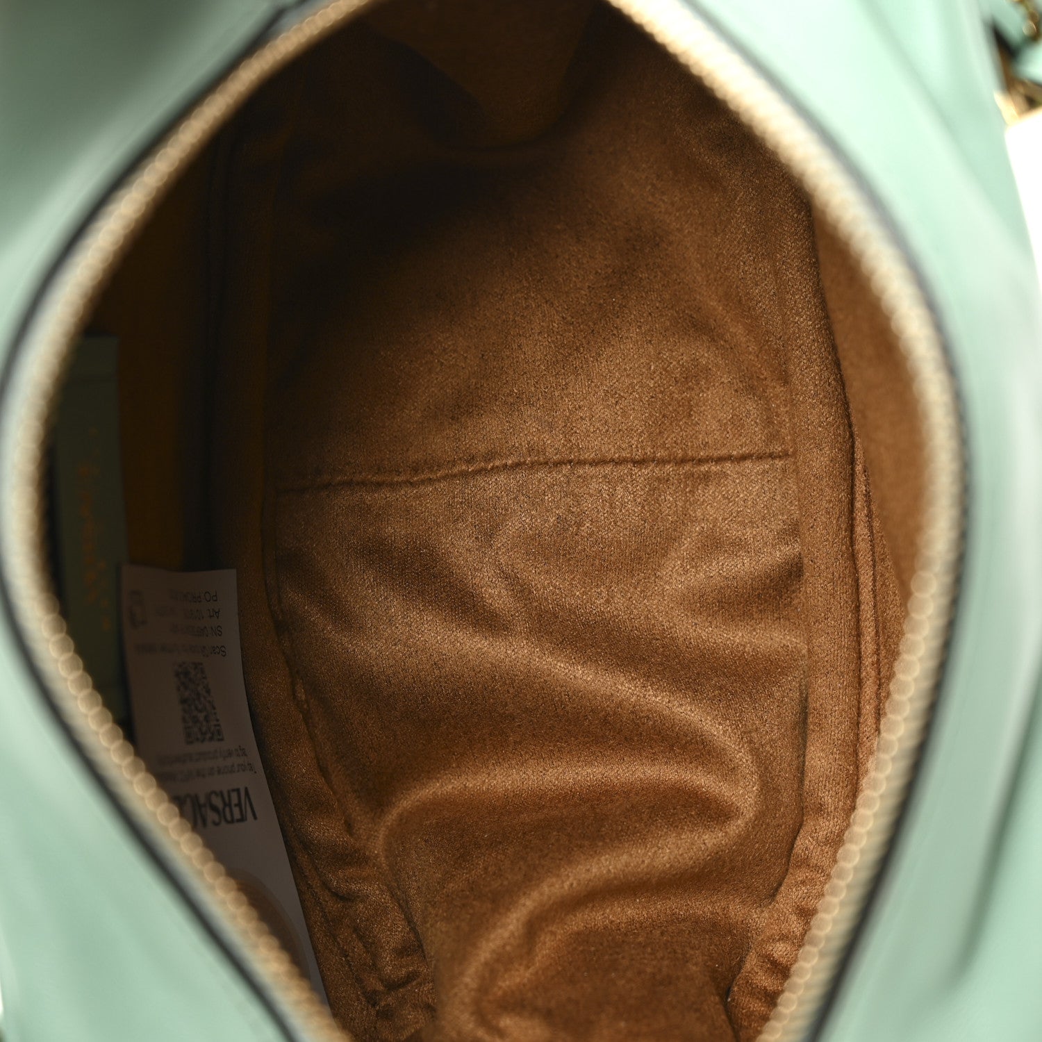 Lambskin Mini Tag Bowling Bag Turquoise