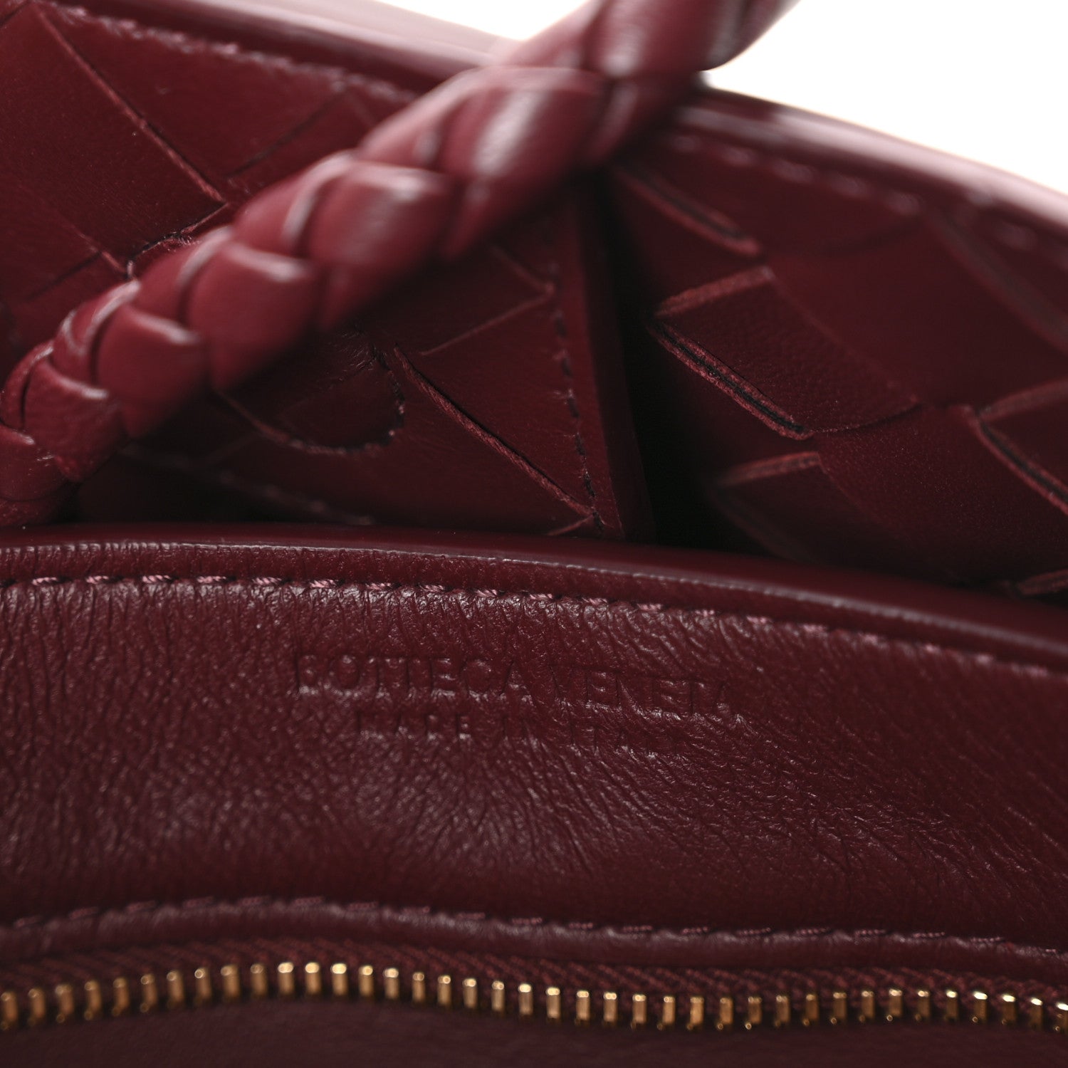 Nappa Intrecciato Small Andiamo Shoulder Bag Barolo