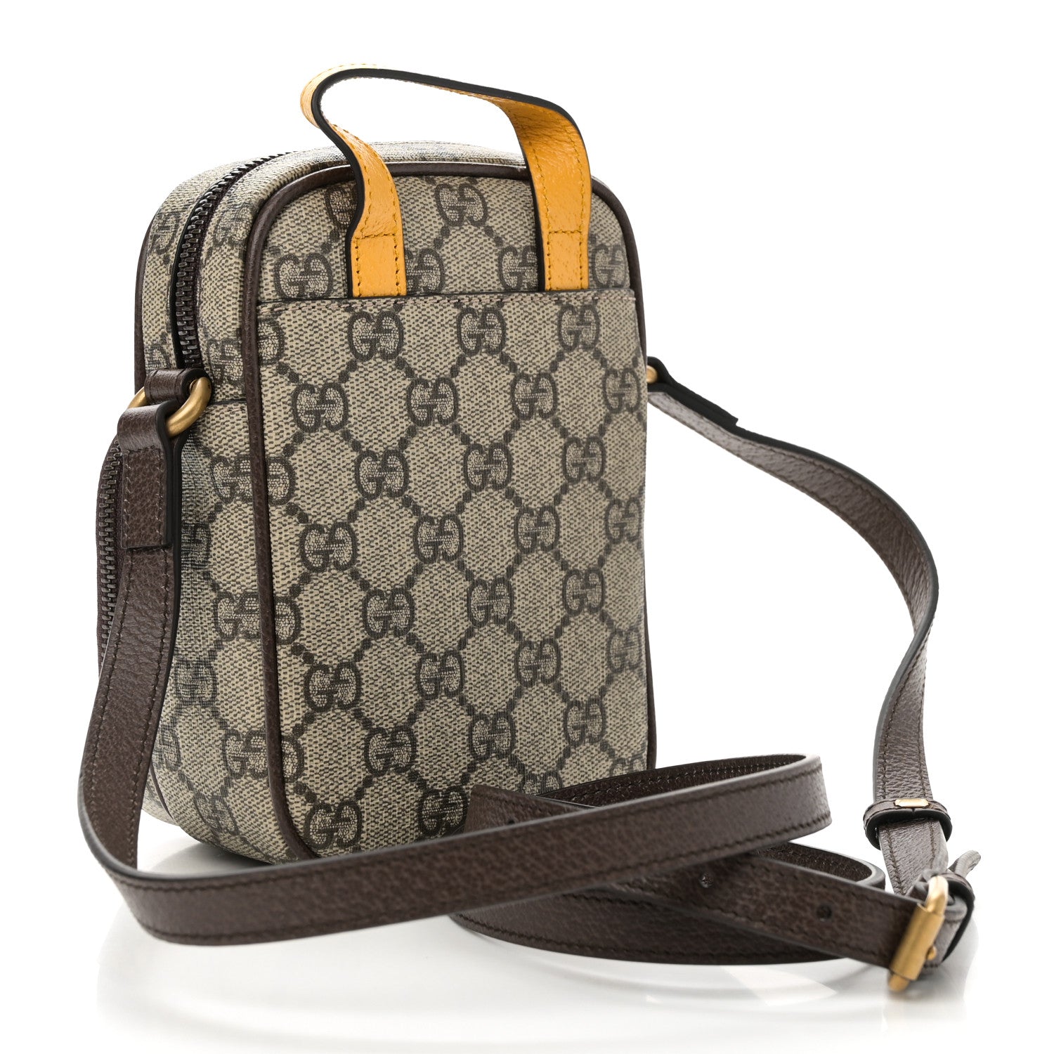 GG Supreme Monogram Mini Neo Vintage Double Zip Messenger Bag Beige New Acero Crop