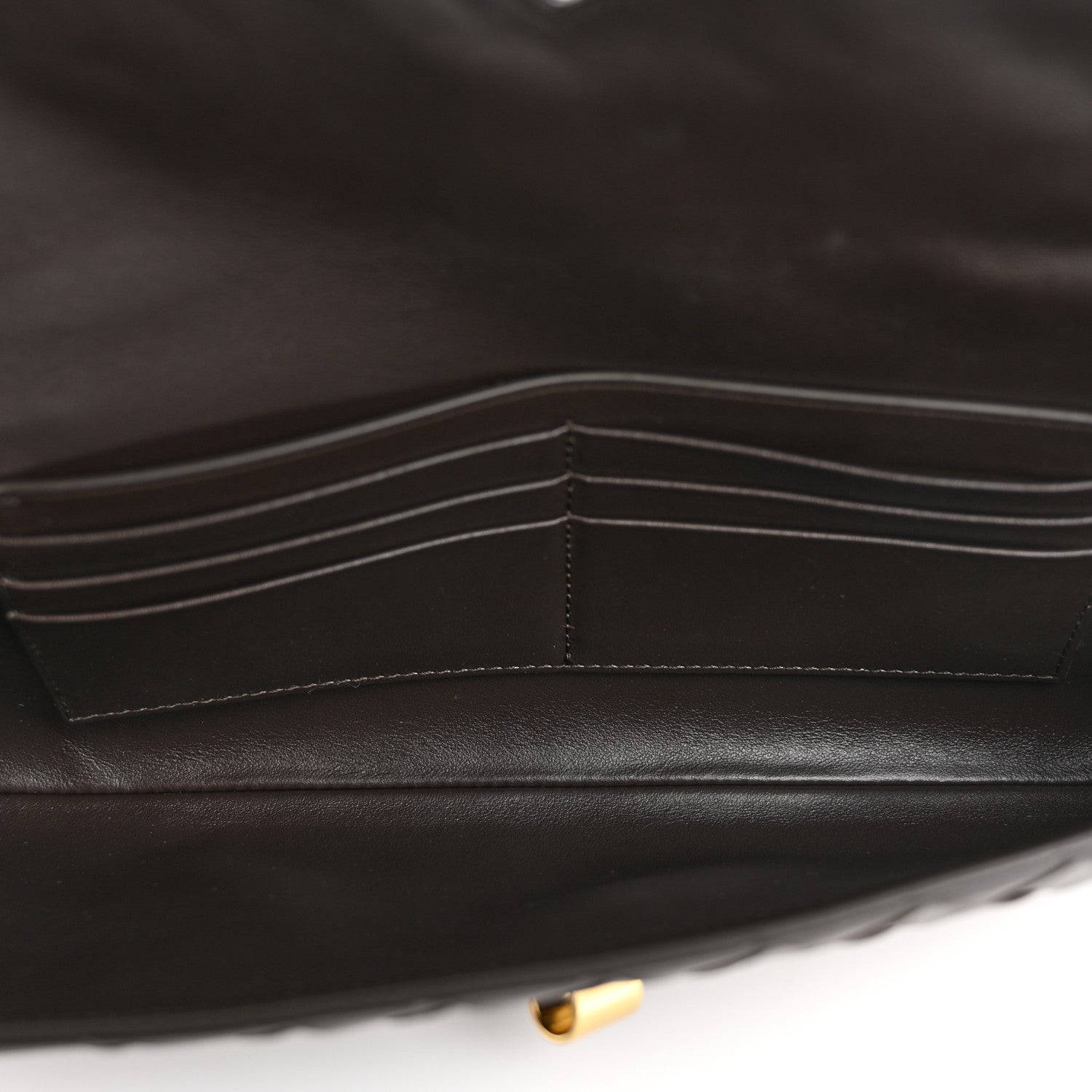 Nappa Intrecciato Long Andiamo Top Handle Clutch Fondant