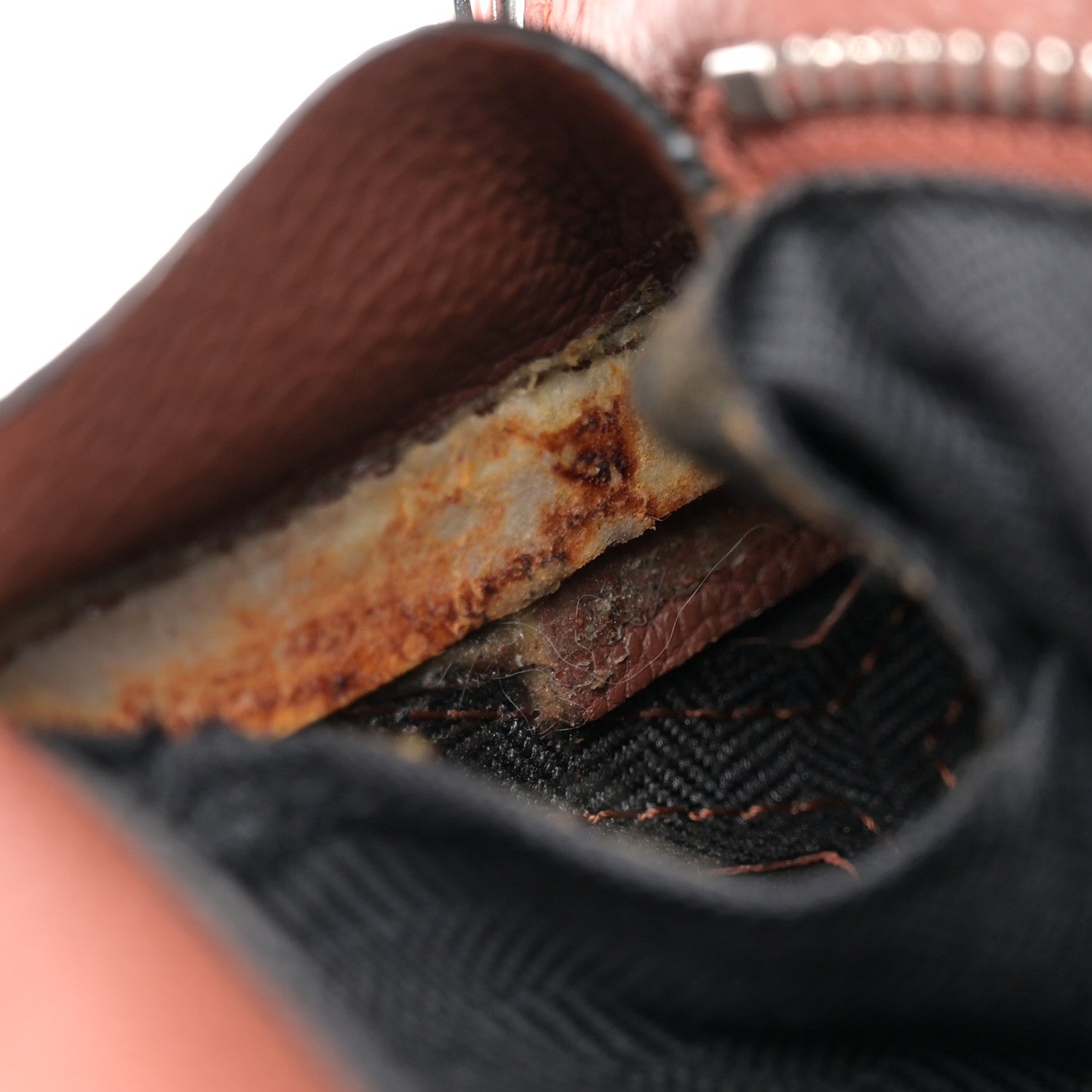 Grained Calfskin Large Puzzle Bag Brown