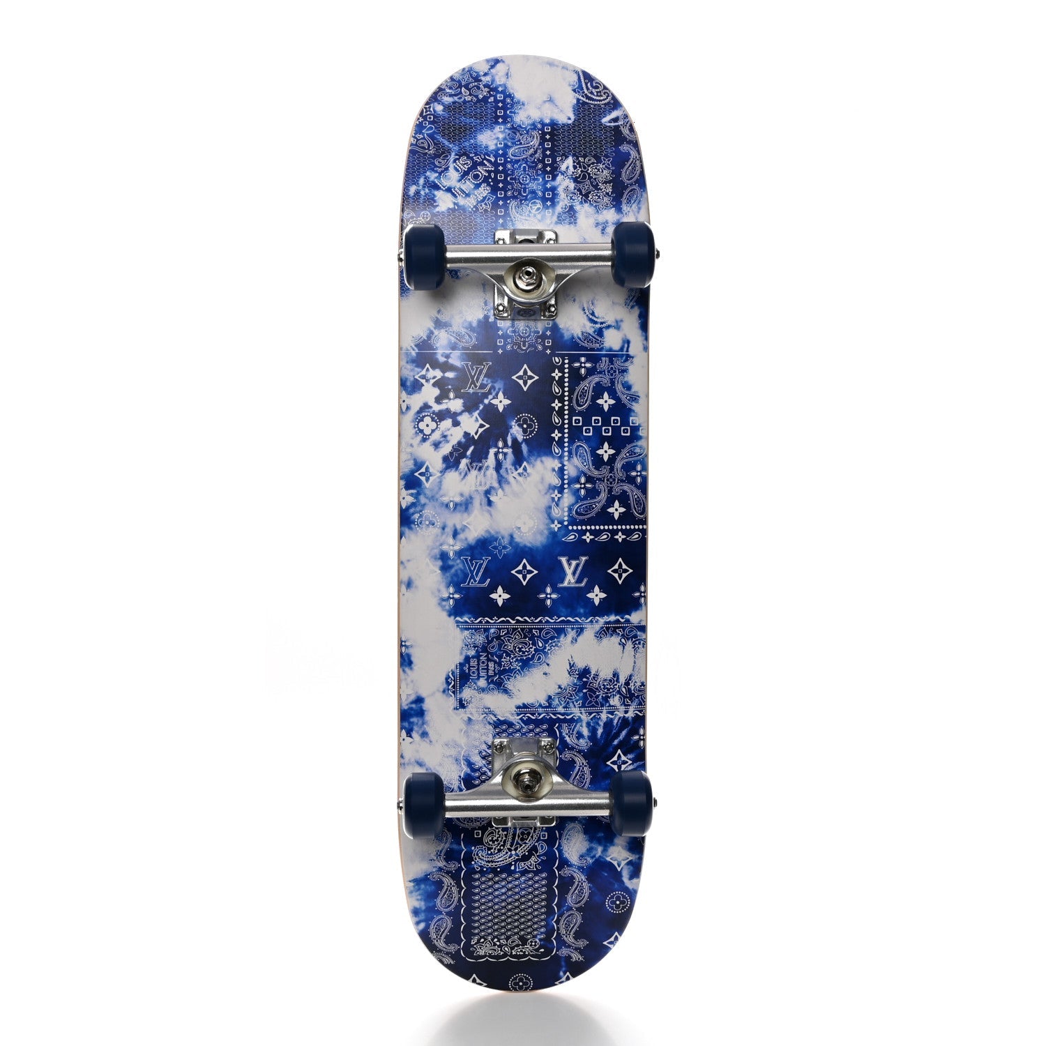 Monogram Bandana Wood Skateboard Blue