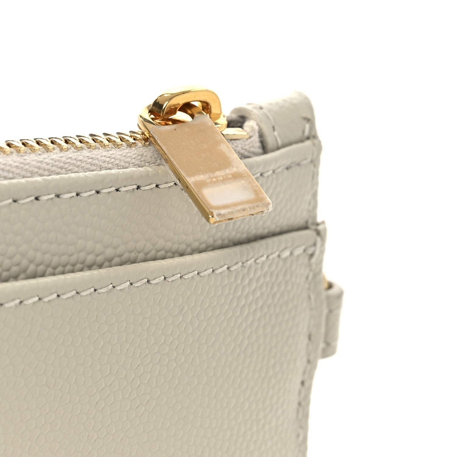 Grain De Poudre Chevron Monogram Bill Pouch Blanc Vintage