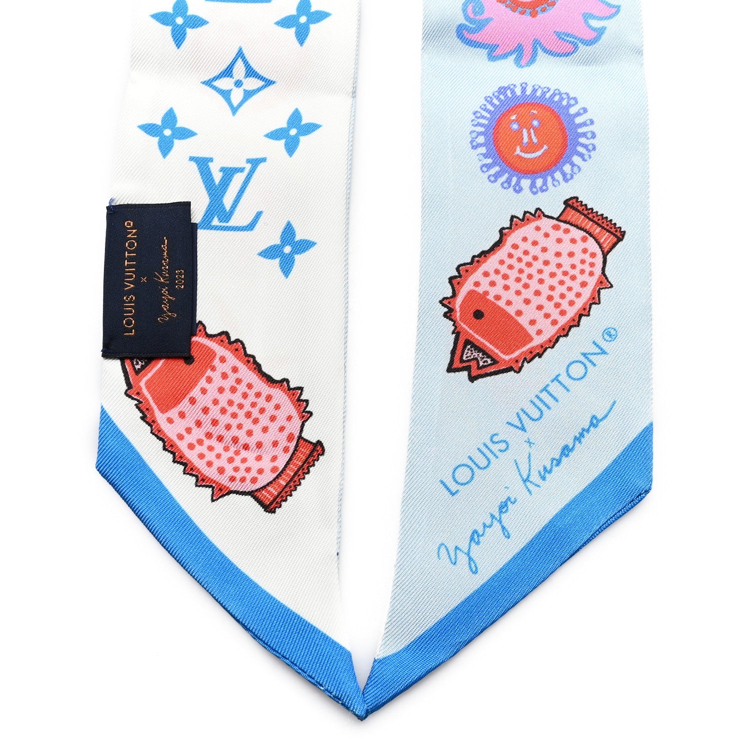 LV X YK Silk Monogram BB Bandeau Light Blue