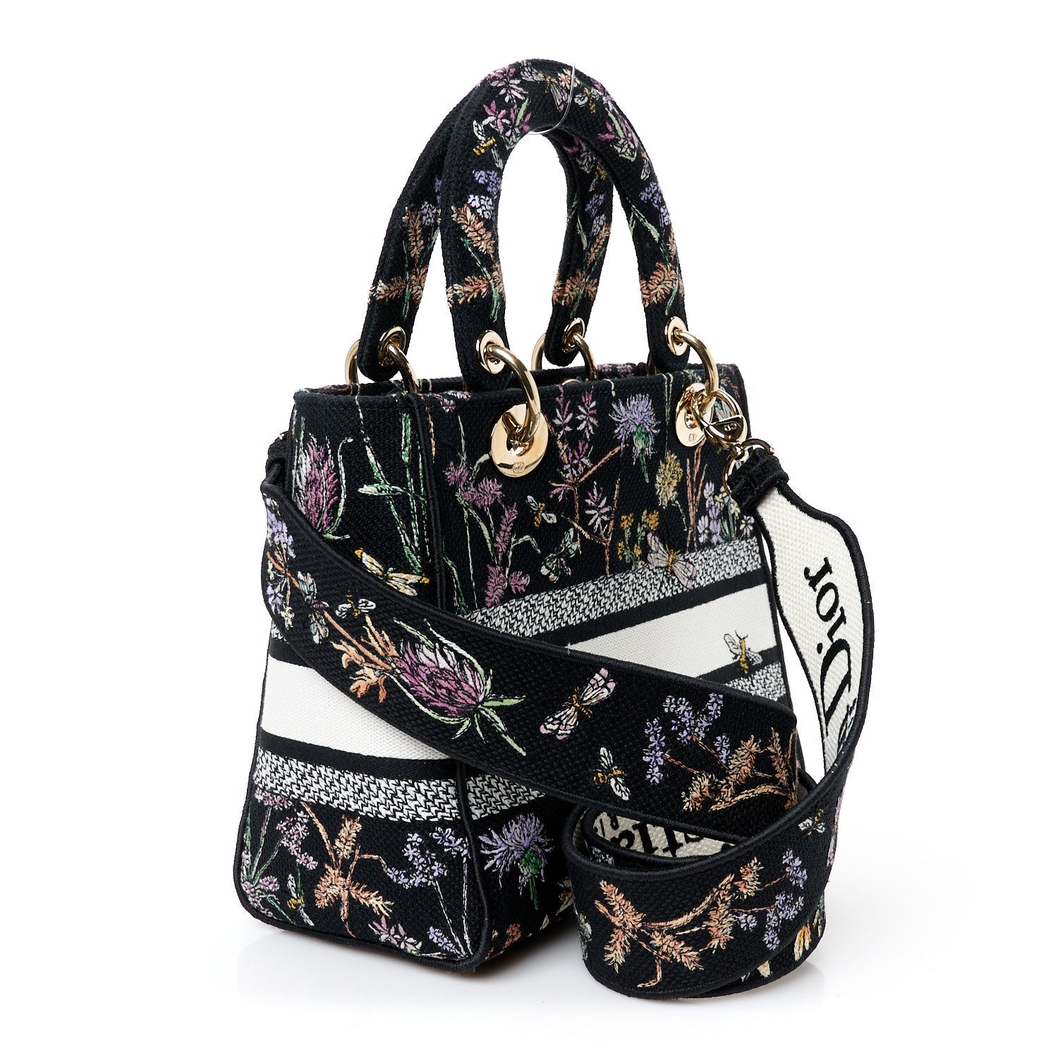 Canvas Embroidered Herbarium Medium Lady D-Lite Black Multicolor