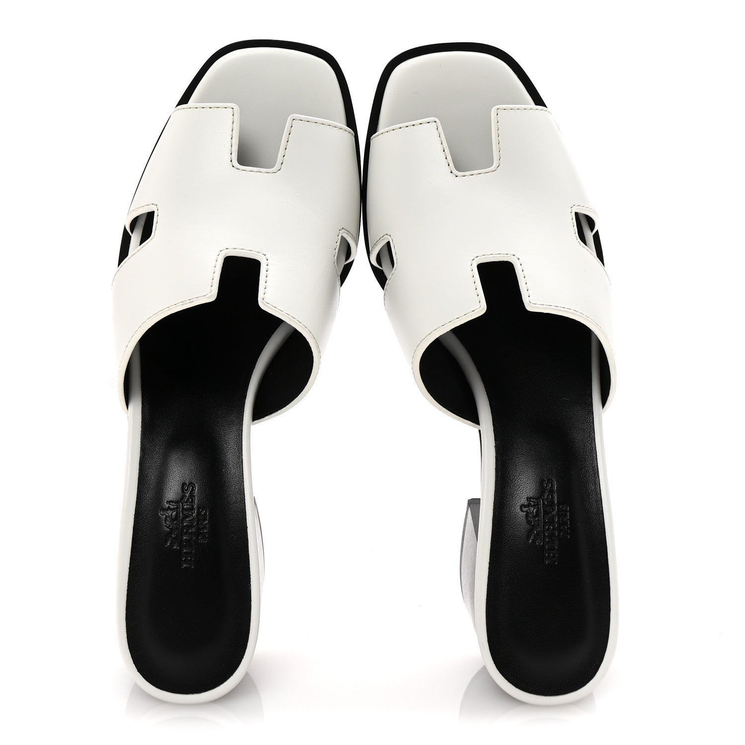 Calfskin Helia 60 Sandals 37.5 White
