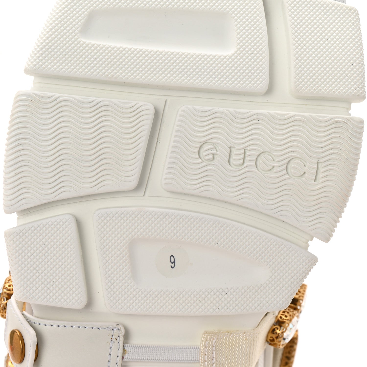 X SEGA Mesh Calfskin Suede Removable Crystals Mens Flashtrek Sneakers 9 Great White