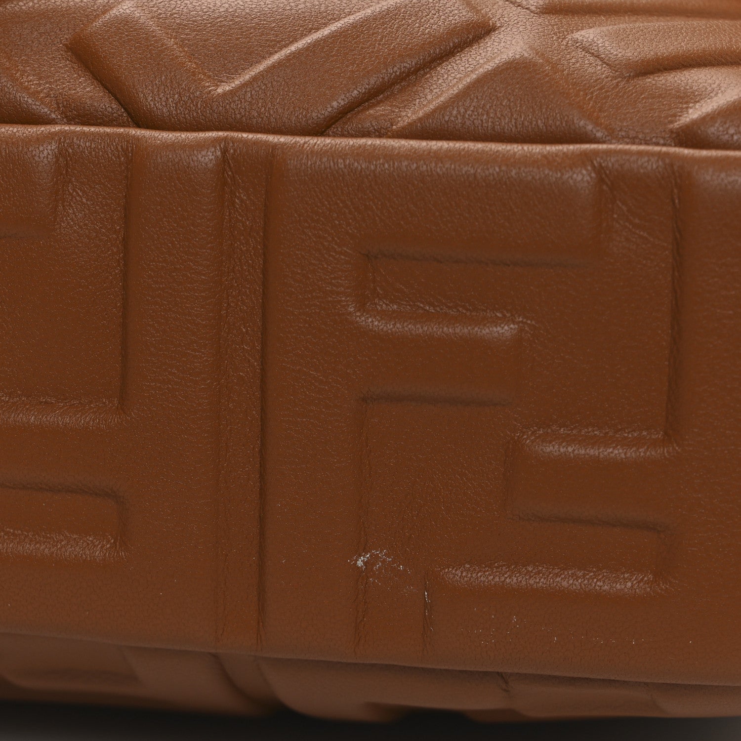 Nappa FF 1974 Embossed Baguette Brandy