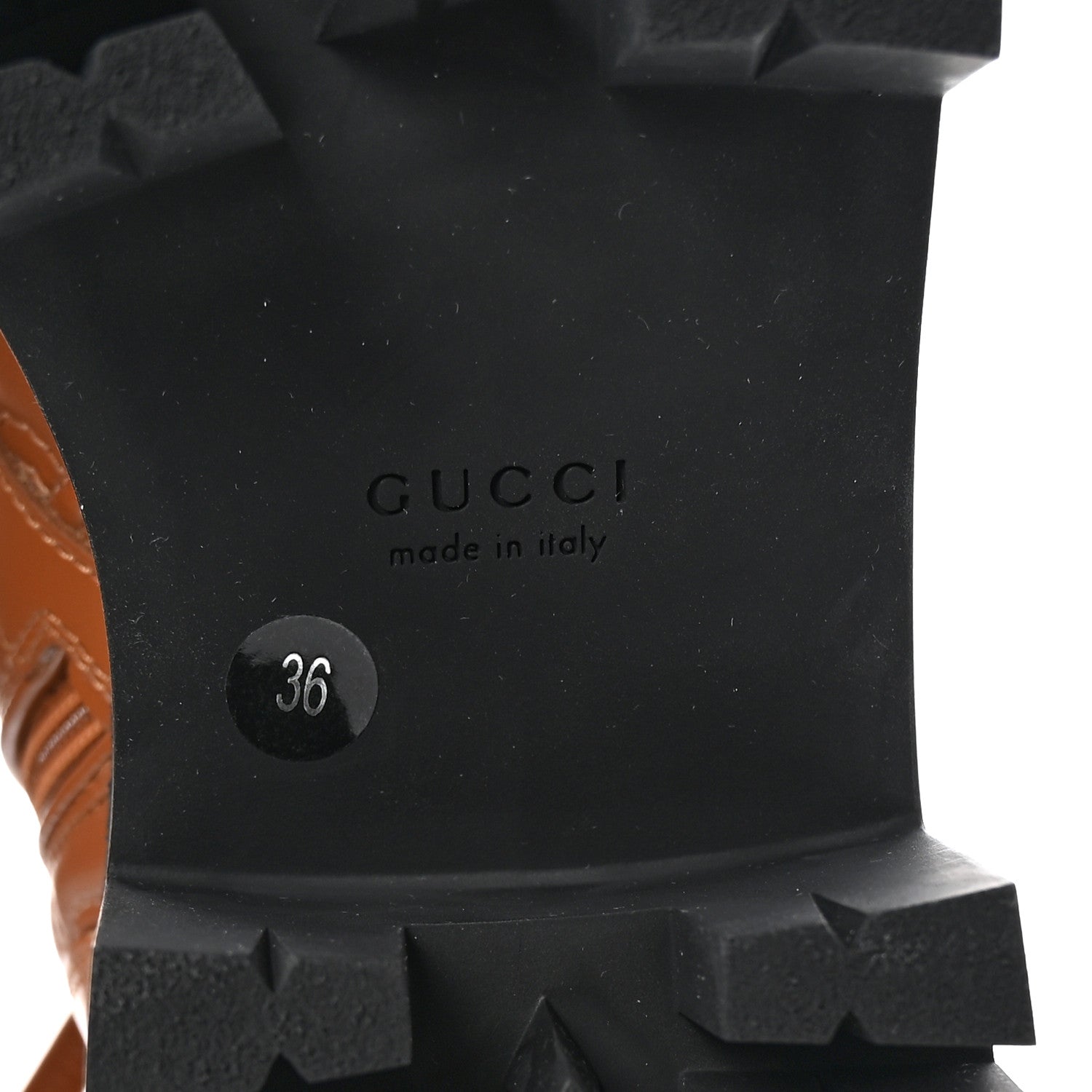 Cordovan Lux Nappa GG Matelasse Lace Up 60mm Combat Boots 36 Dark Hazel Brown