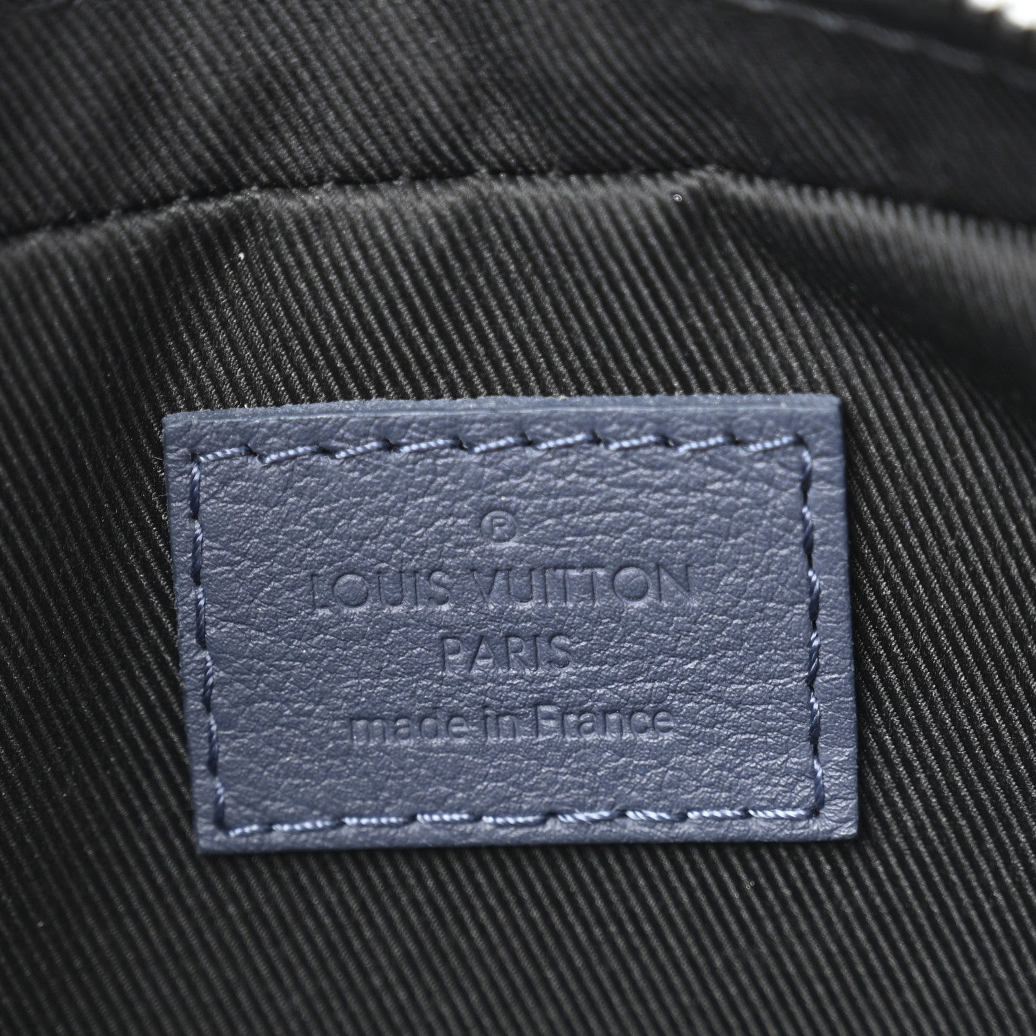 Calfskin Monogram Shadow Trio Messenger Navy River Blue