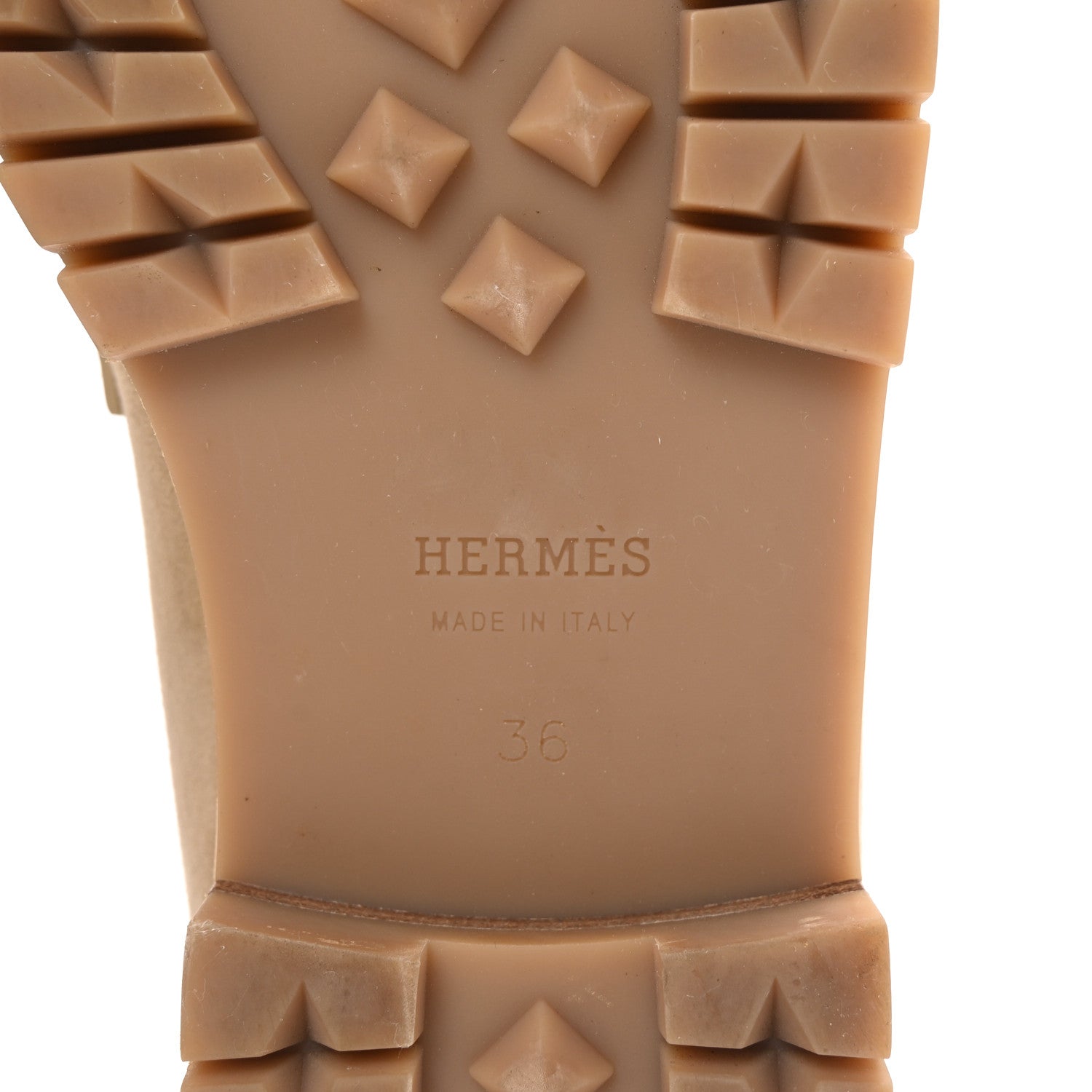 Suede Goatskin Womens Faubourg Loafers 36 Beige Argile