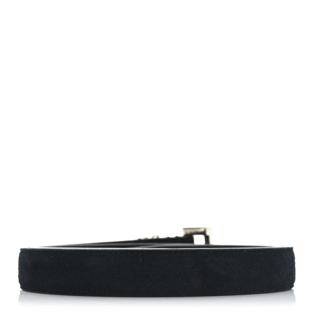 Suede Monogram 20mm Square Buckle Belt 70 28 Black