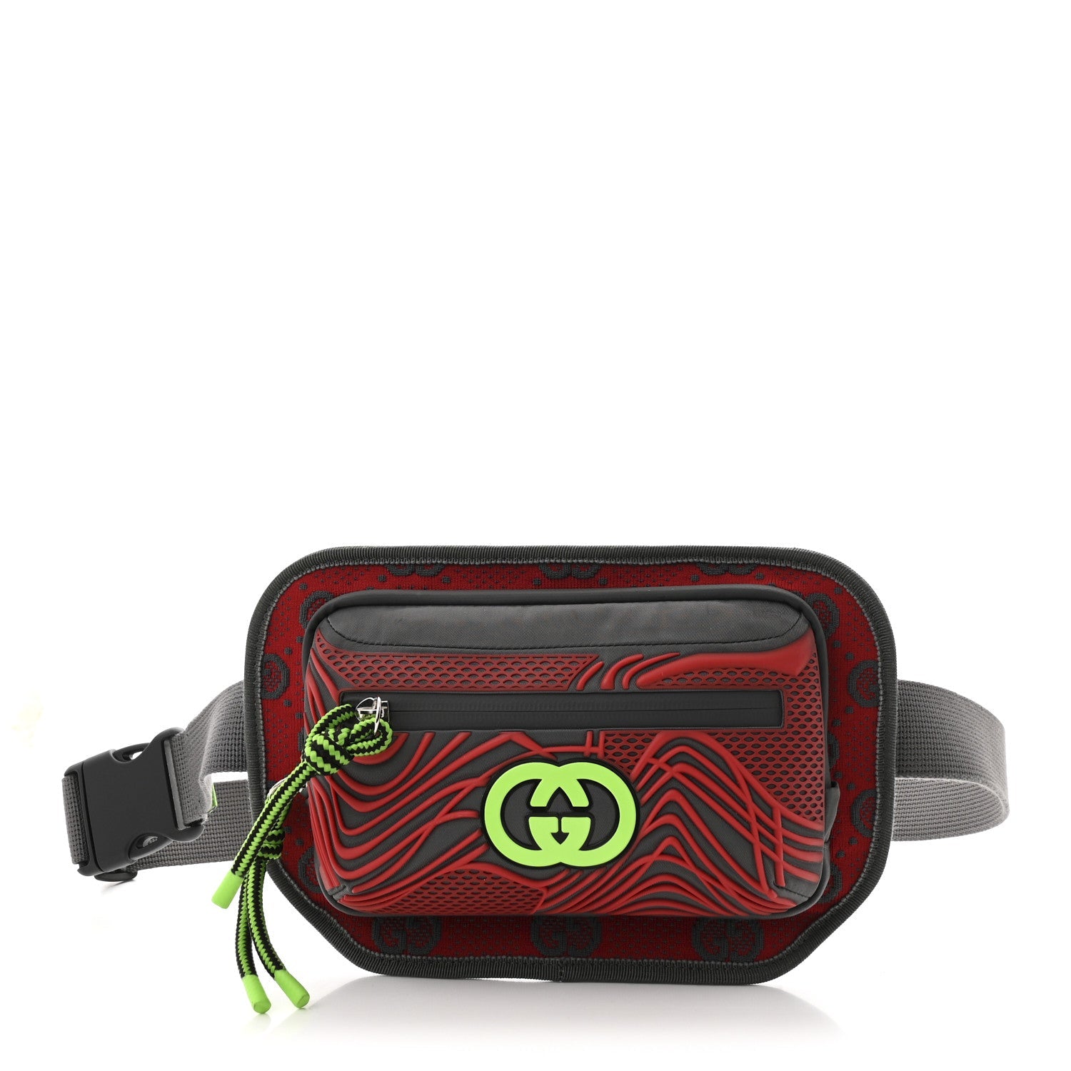 Jersey GG Monogram All Over Sporty Belt Bag Red Multicolor