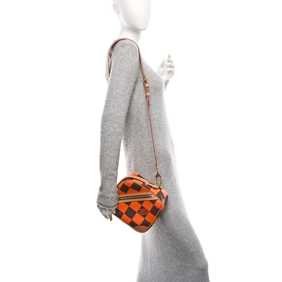 Damier Pop Chess Messenger Orange