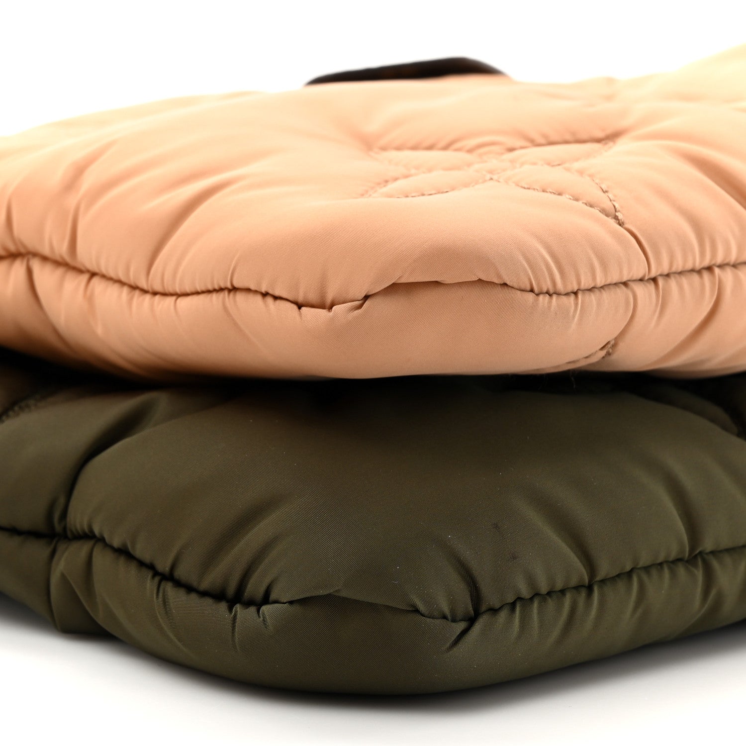 Econyl Monogram Pillow Maxi Multi Pochette Accessories Kaki Beige