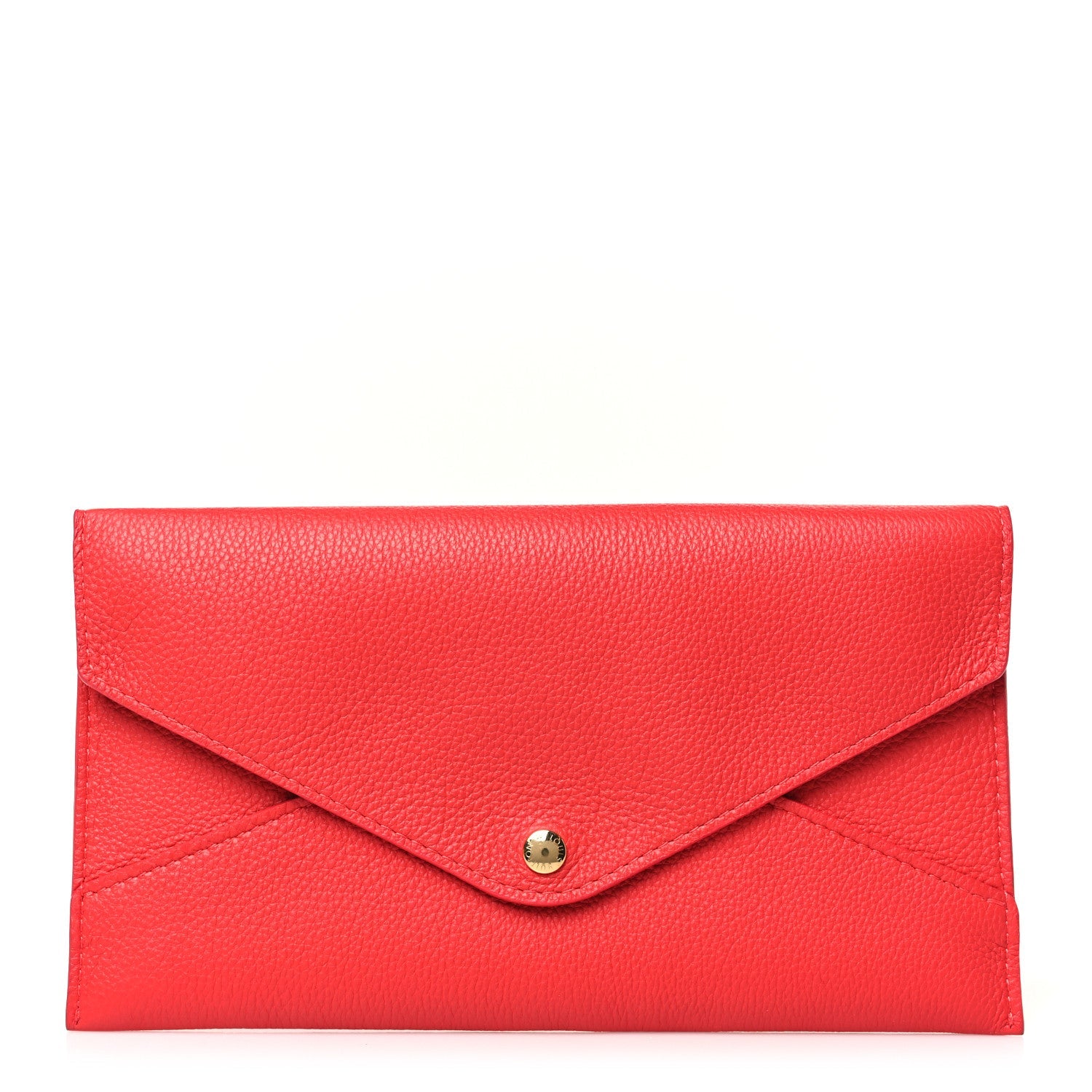Calfskin Envelope Pouch Red