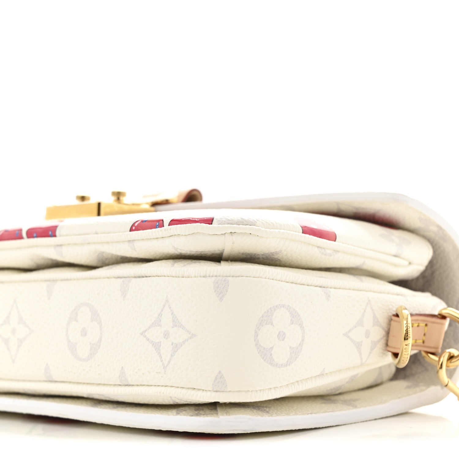 LV X TM Monogram Cerises Pochette Metis East West White