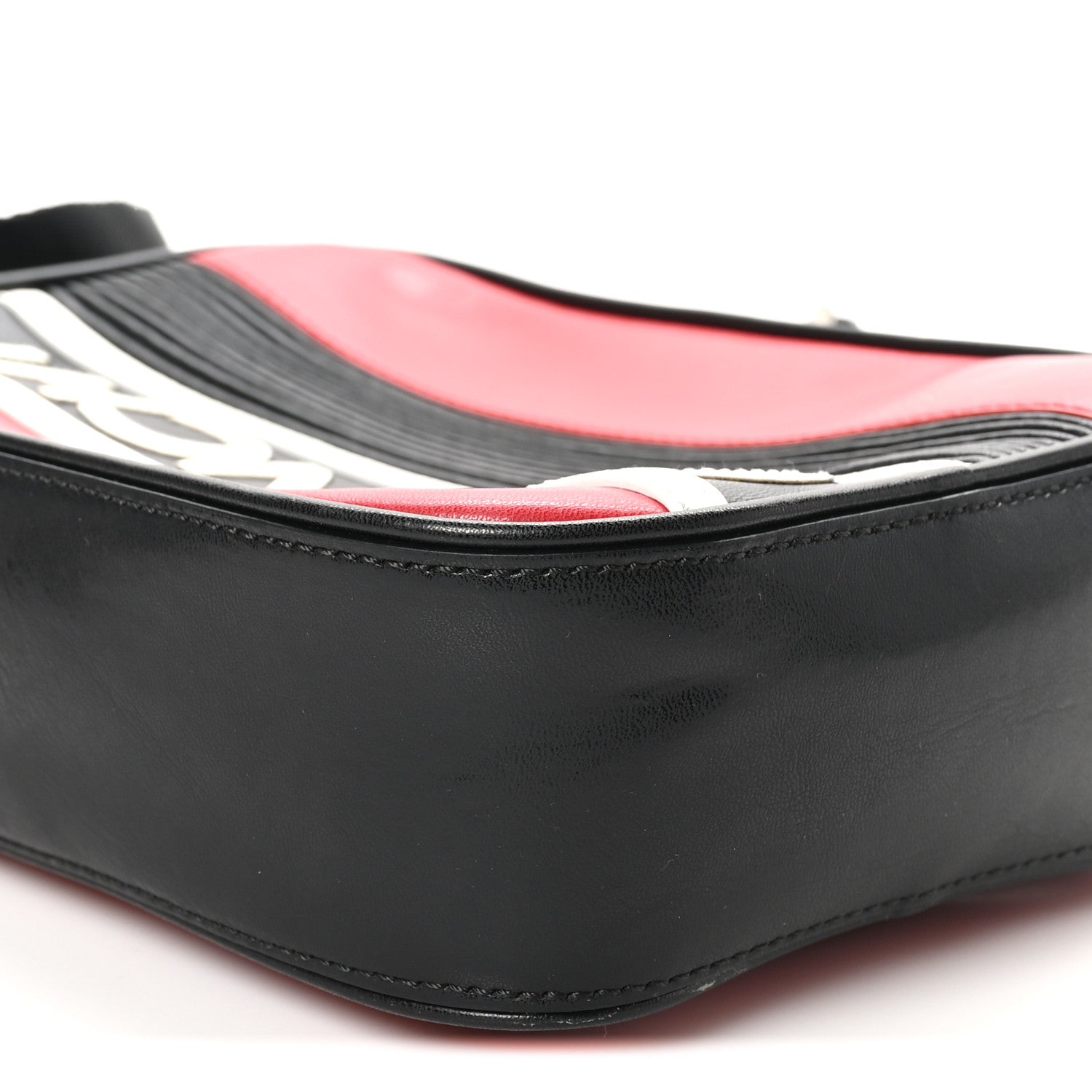 Calfskin MC3 Crossbody Bag Black Red White