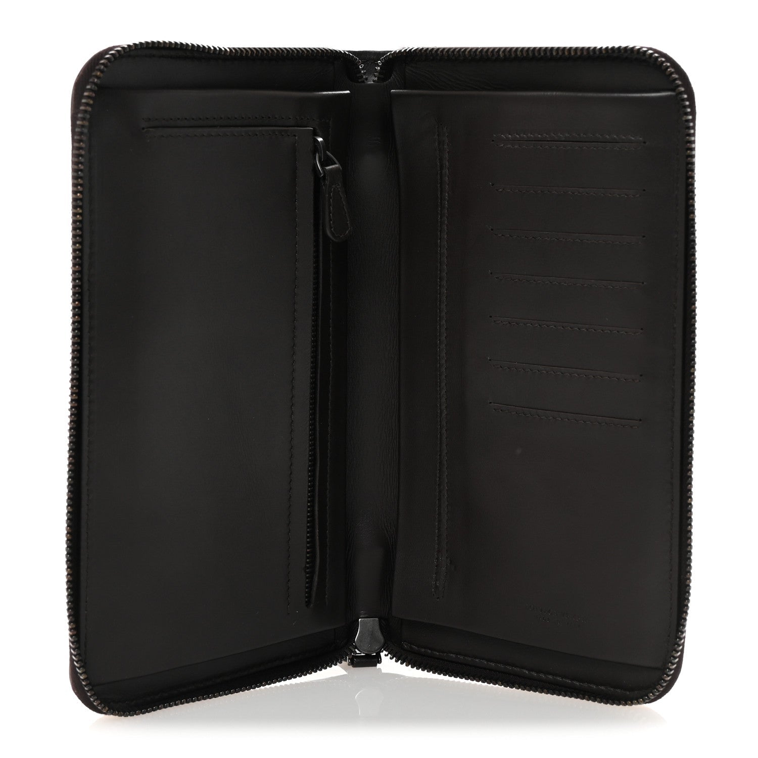 Nappa Intrecciato Travel Organizer Wallet Ebano