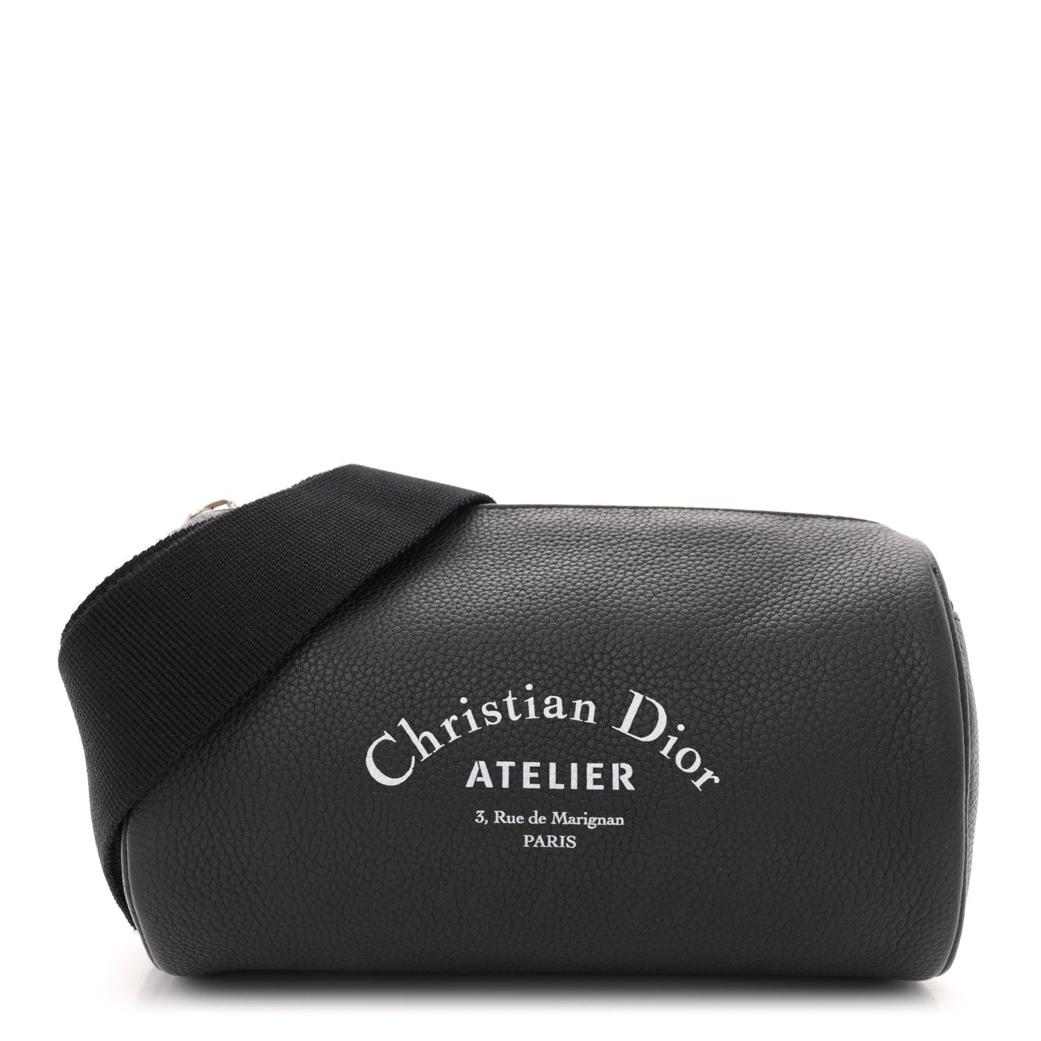 HOMME Grained Calfskin Mens Roller Pouch Black