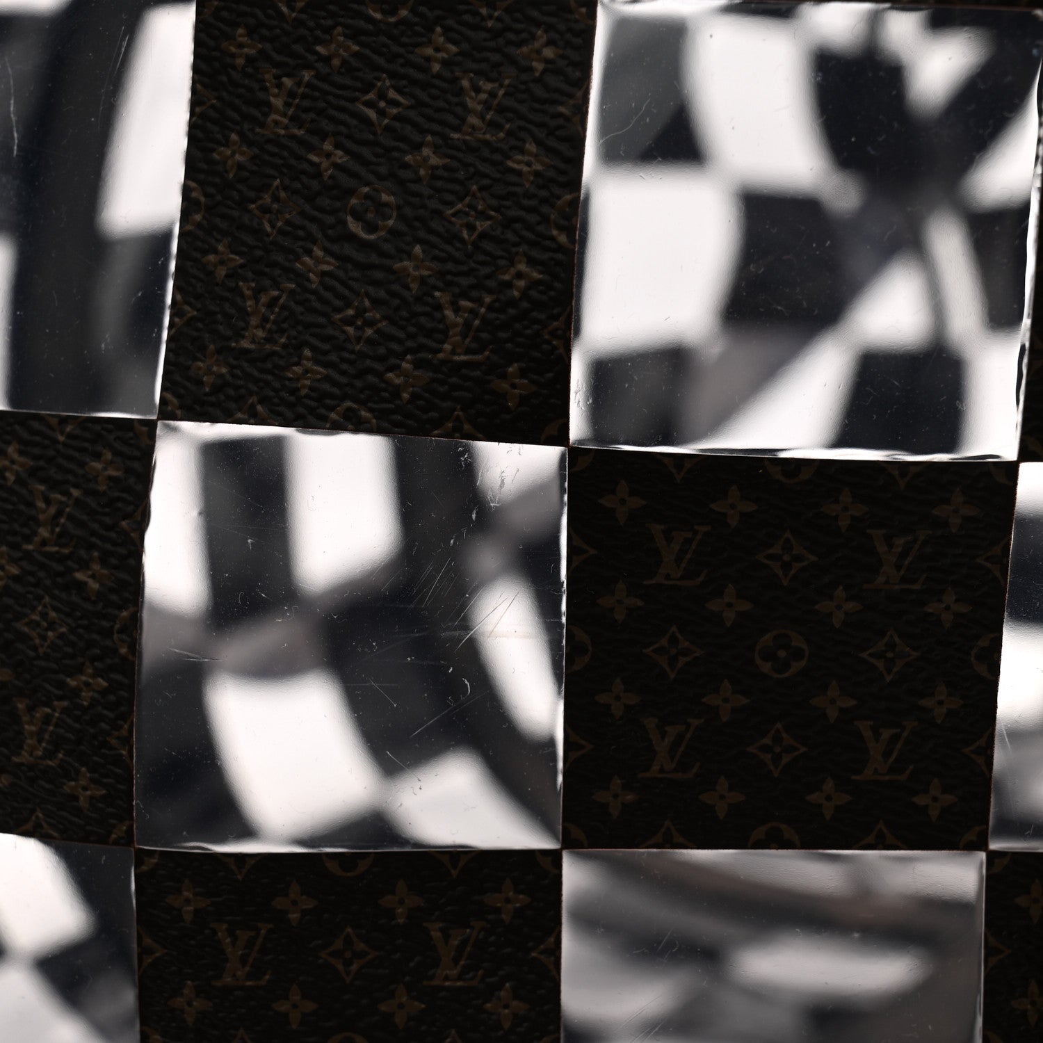 PVC Monogram Chess Keepall Bandouliere 50