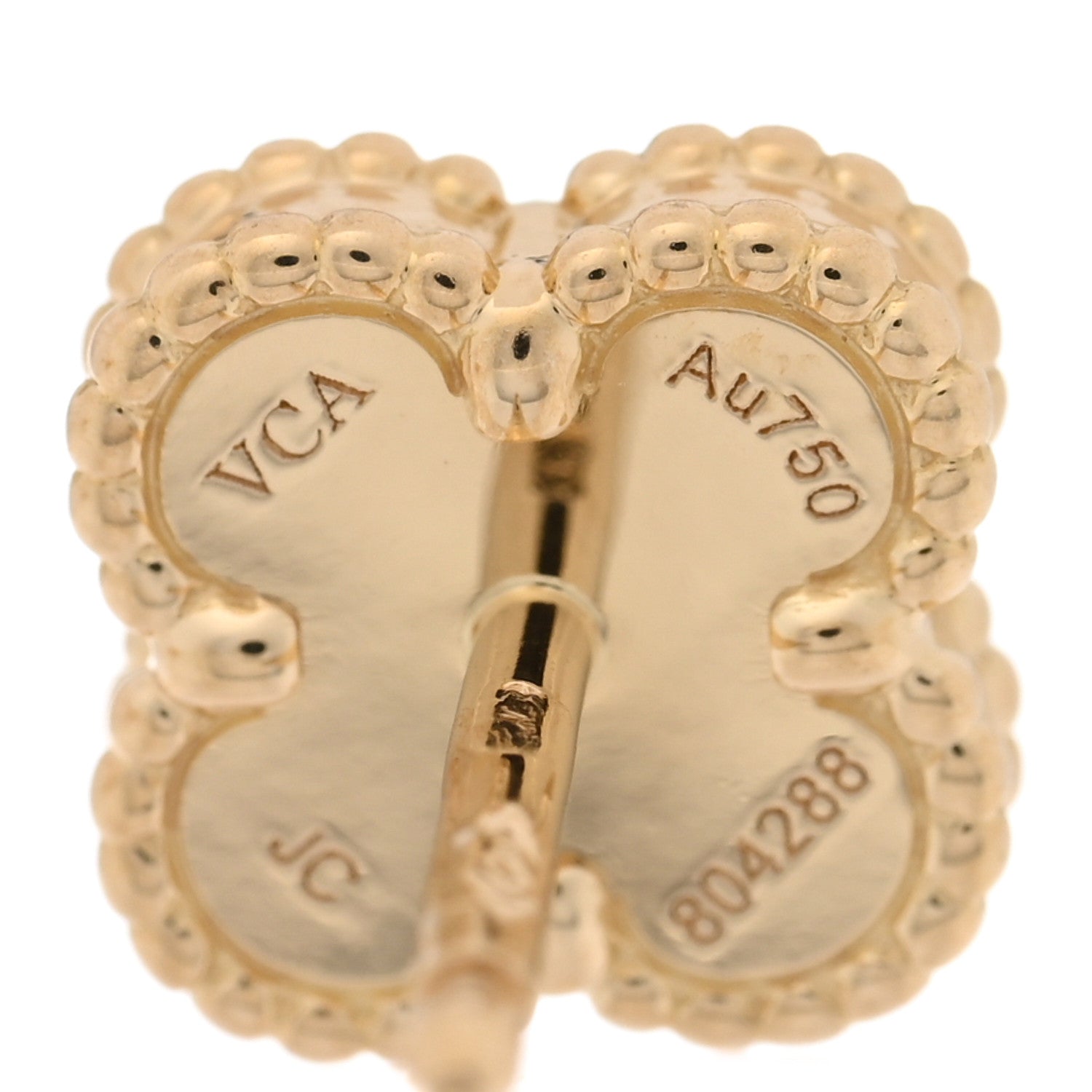 18K Yellow Gold Black Onyx Sweet Alhambra Earrings