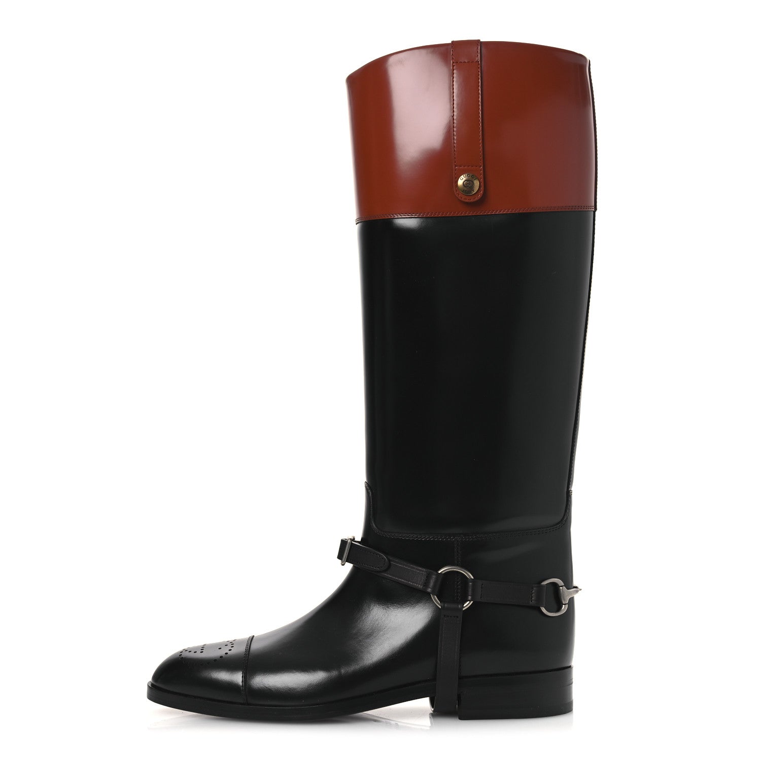 Cordovan Lux Mens Zelda Harness Riding Boots 10.5 Black Amber Honey