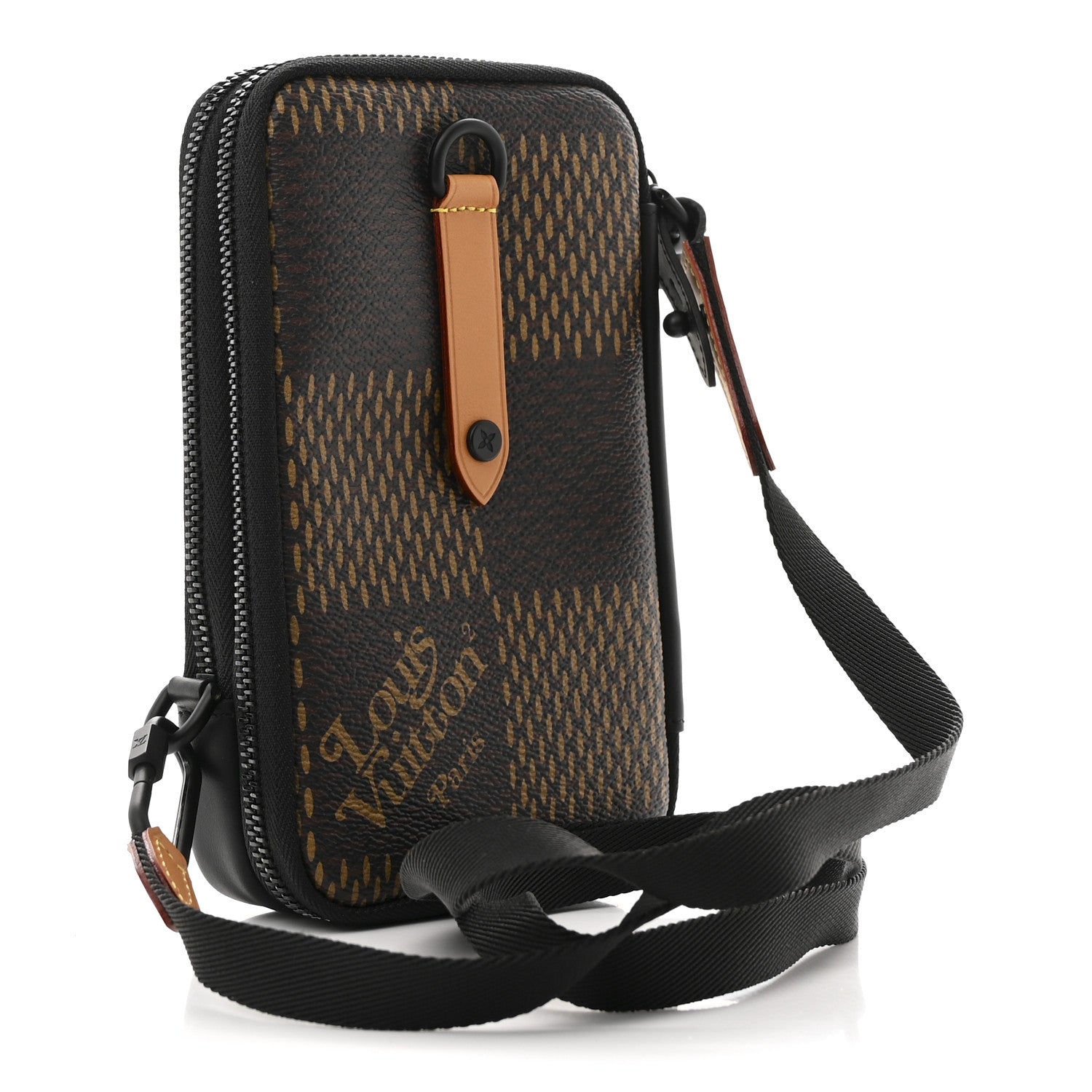 X NIGO Giant Damier Ebene Tortoise Double Phone Pouch