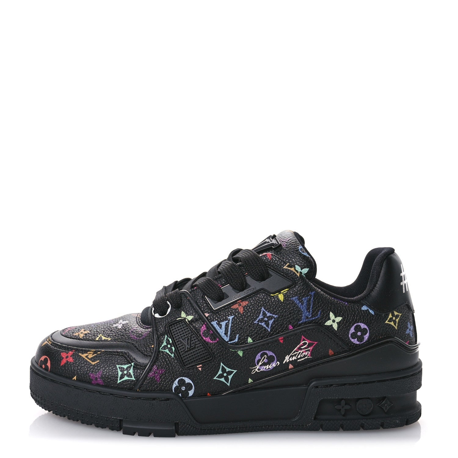 LV X TM Calfskin Monogram Multicolor LV Trainer Sneakers 36 Black