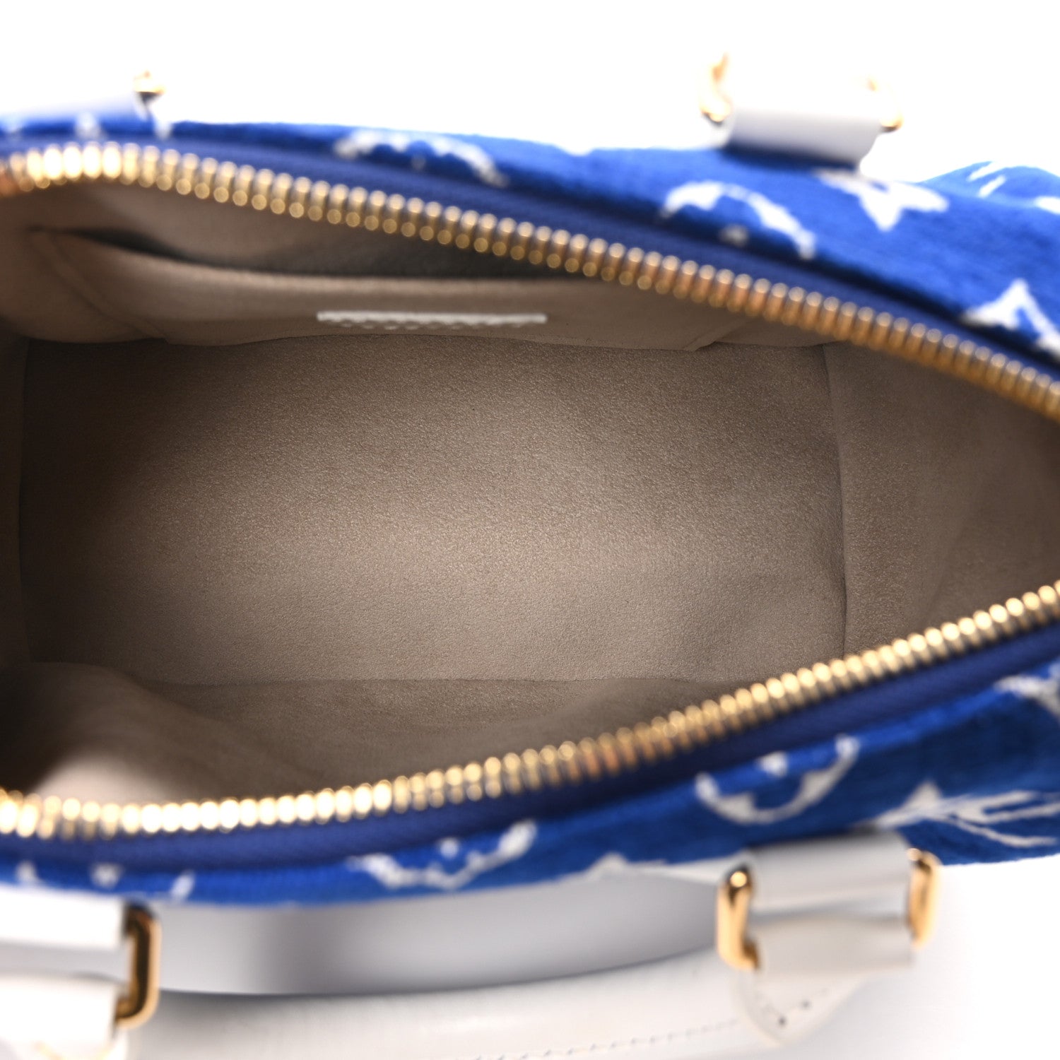 Jacquard Velvet Monogram LV Match Speedy Bandouliere 20 Blue