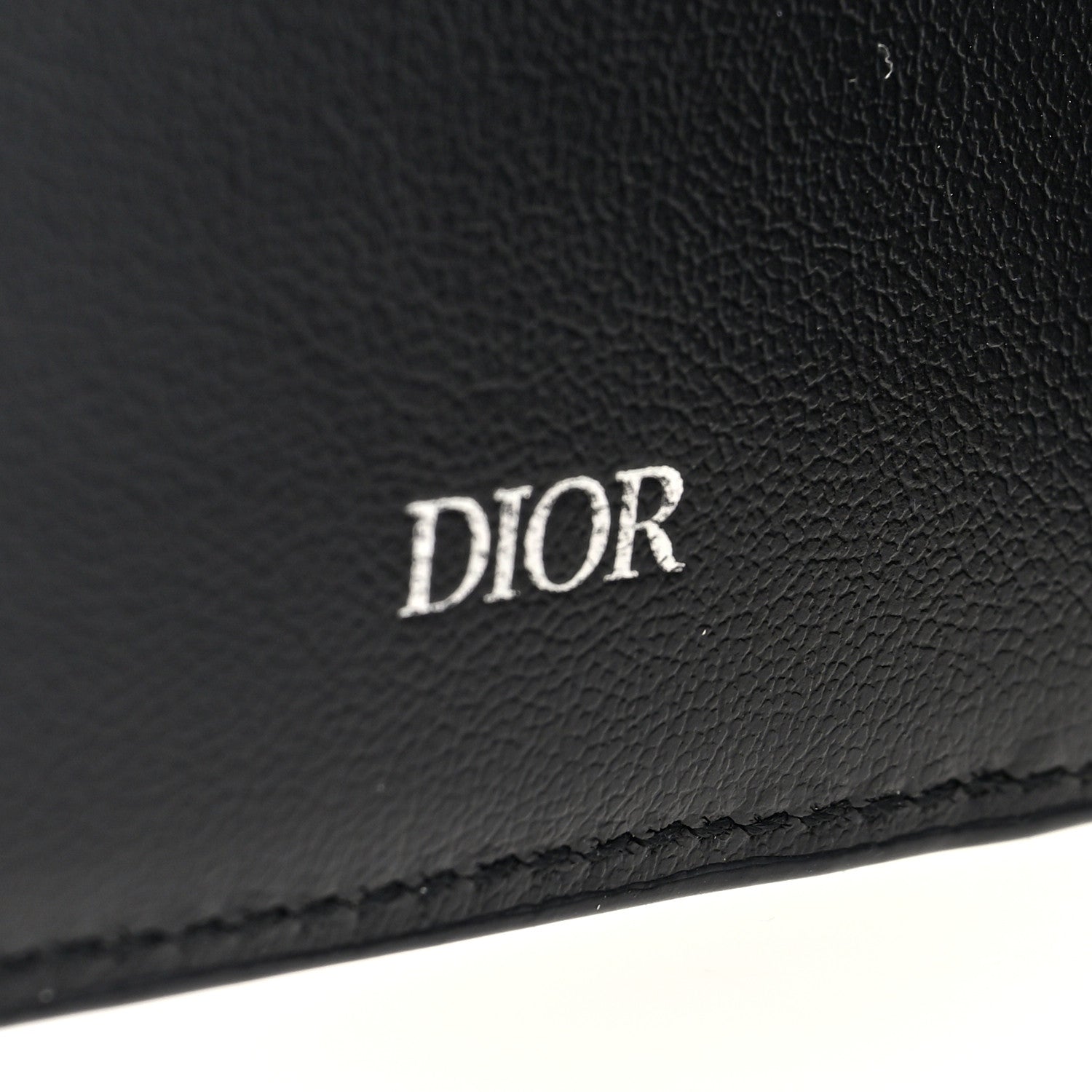 Grained Calfskin Bi-Fold Wallet Black