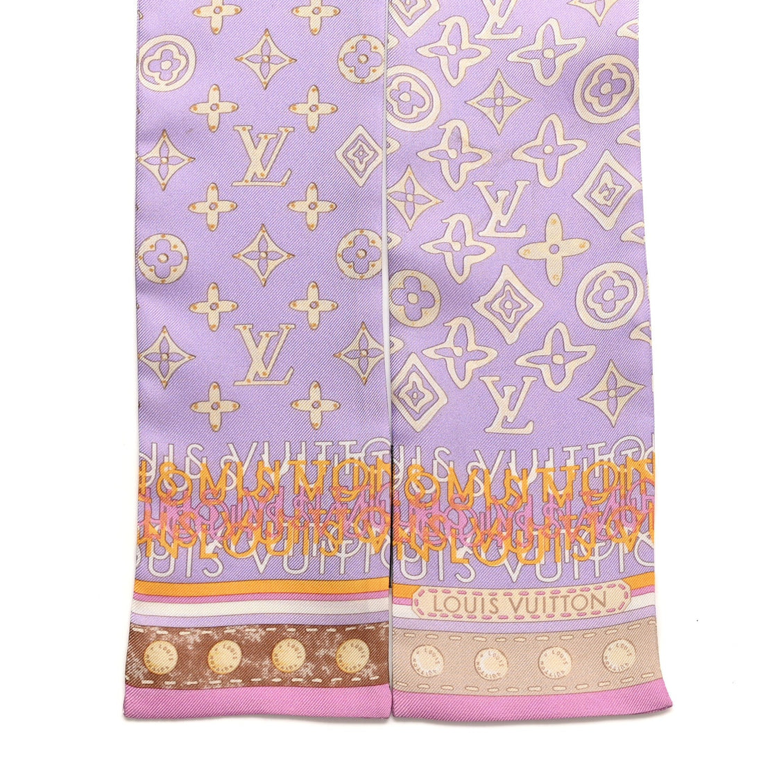 Silk Monogram Map Bandeau Lilac