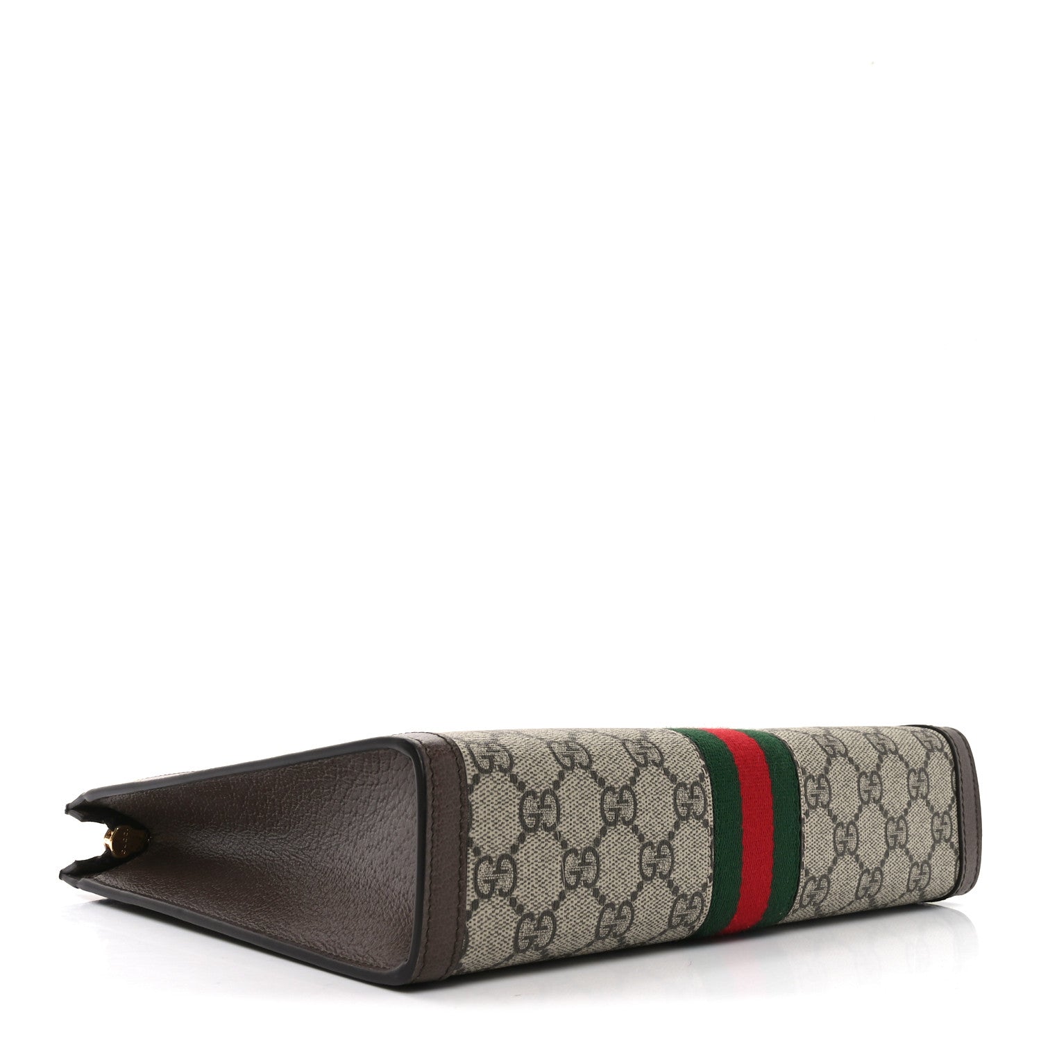 GG Supreme Monogram Web Ophidia Pouch Brown