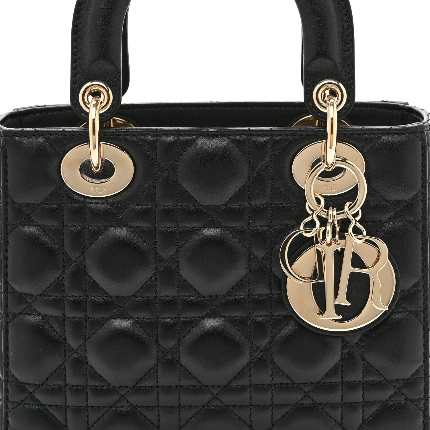Lambskin Cannage Small My ABCDior Lady Dior Black