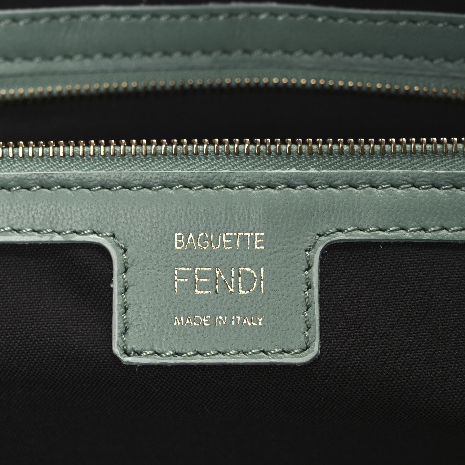 Nappa FF 1974 Embossed Baguette Menta