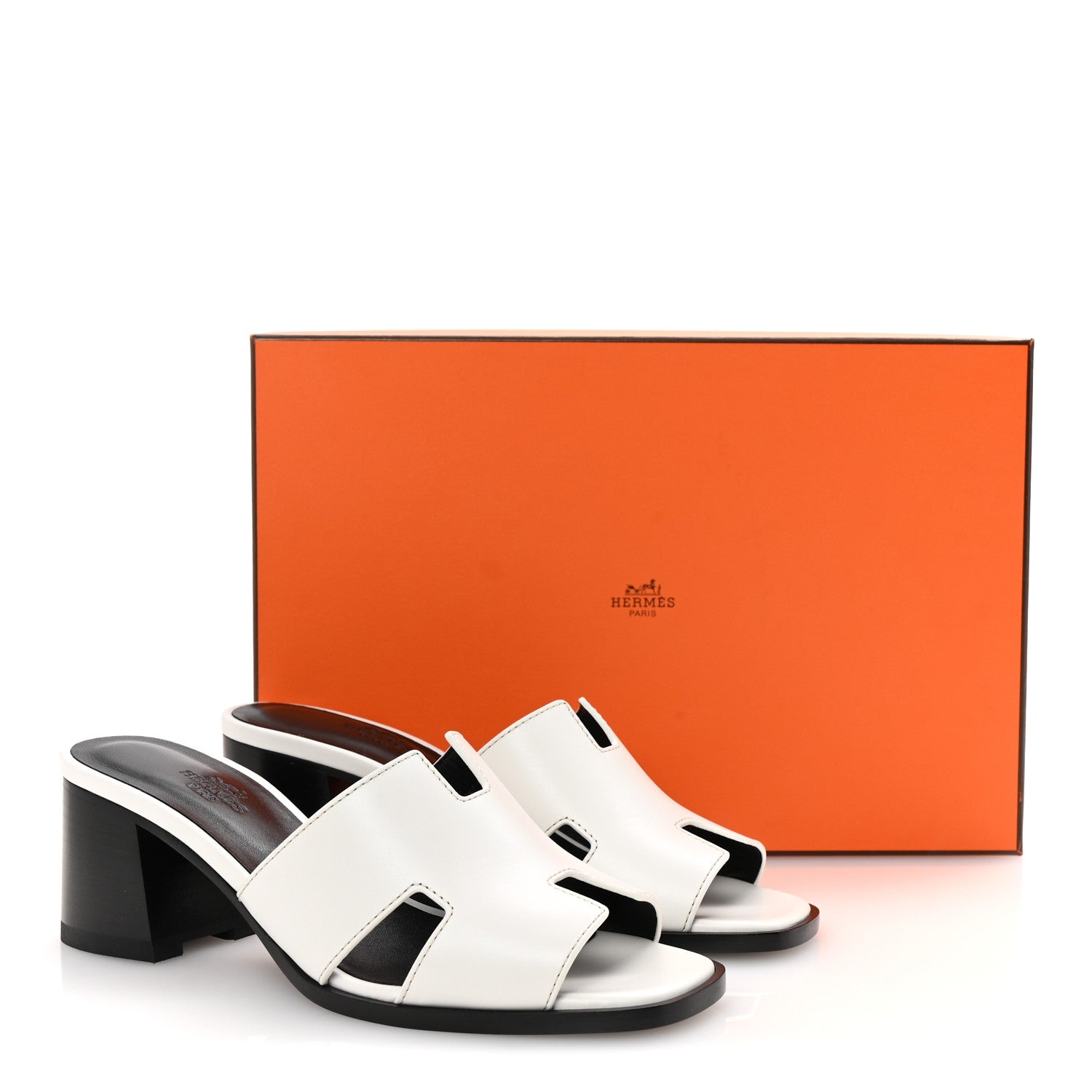 Calfskin Helia 60 Sandals 37.5 White