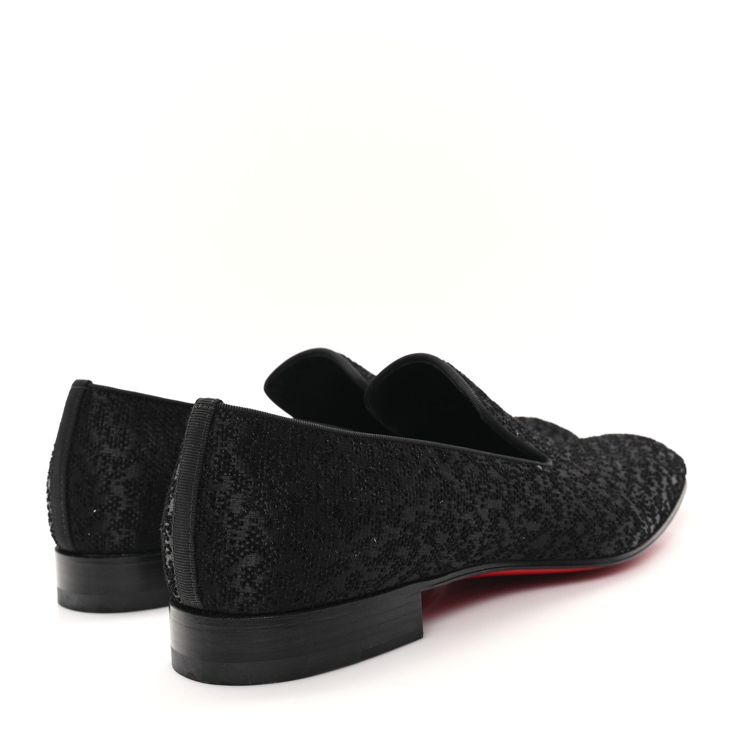 Embroidered Mens Flat Loafer 43 Black