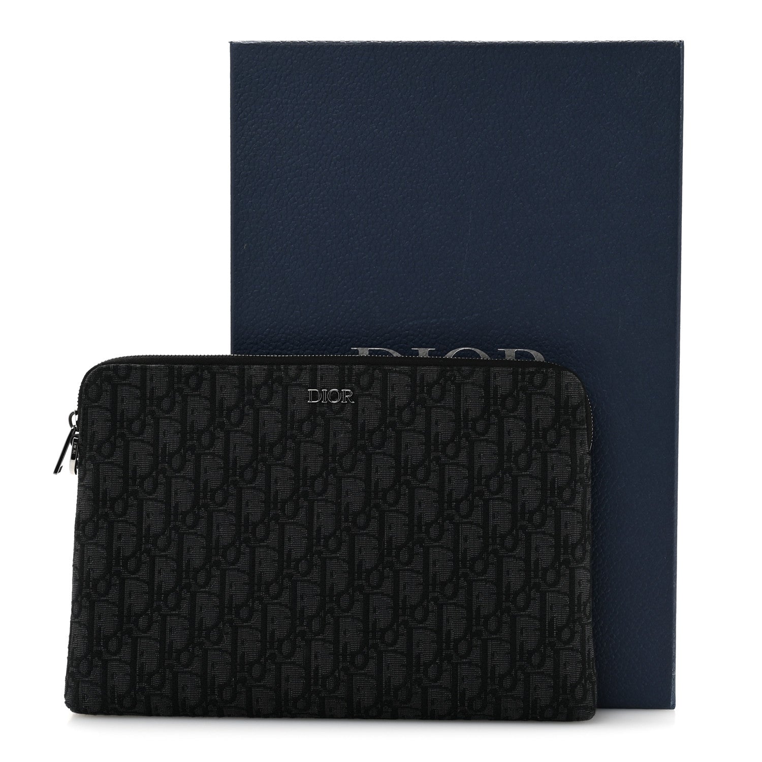 Oblique A4 Zipped Pouch Black