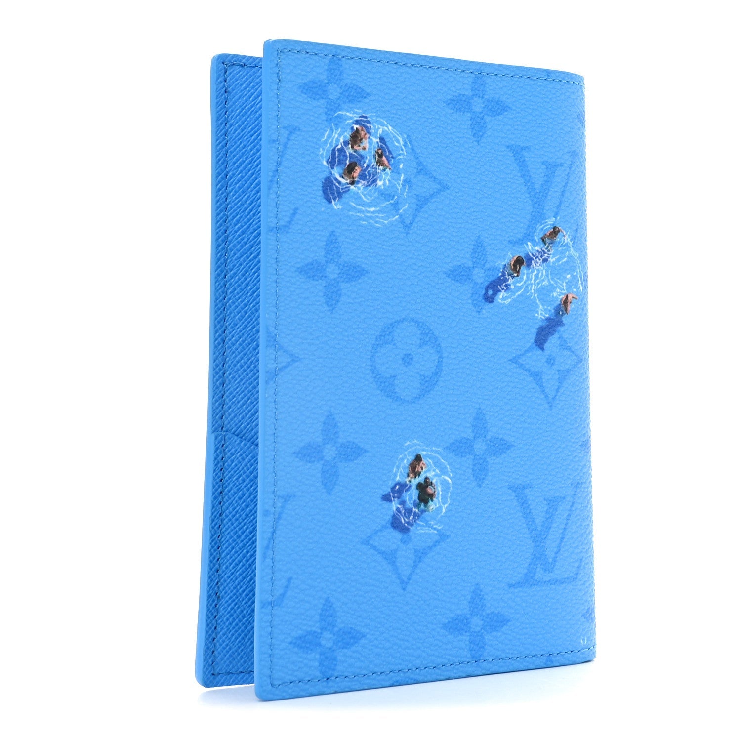 Monogram Sports Passport Cover Pool Blue