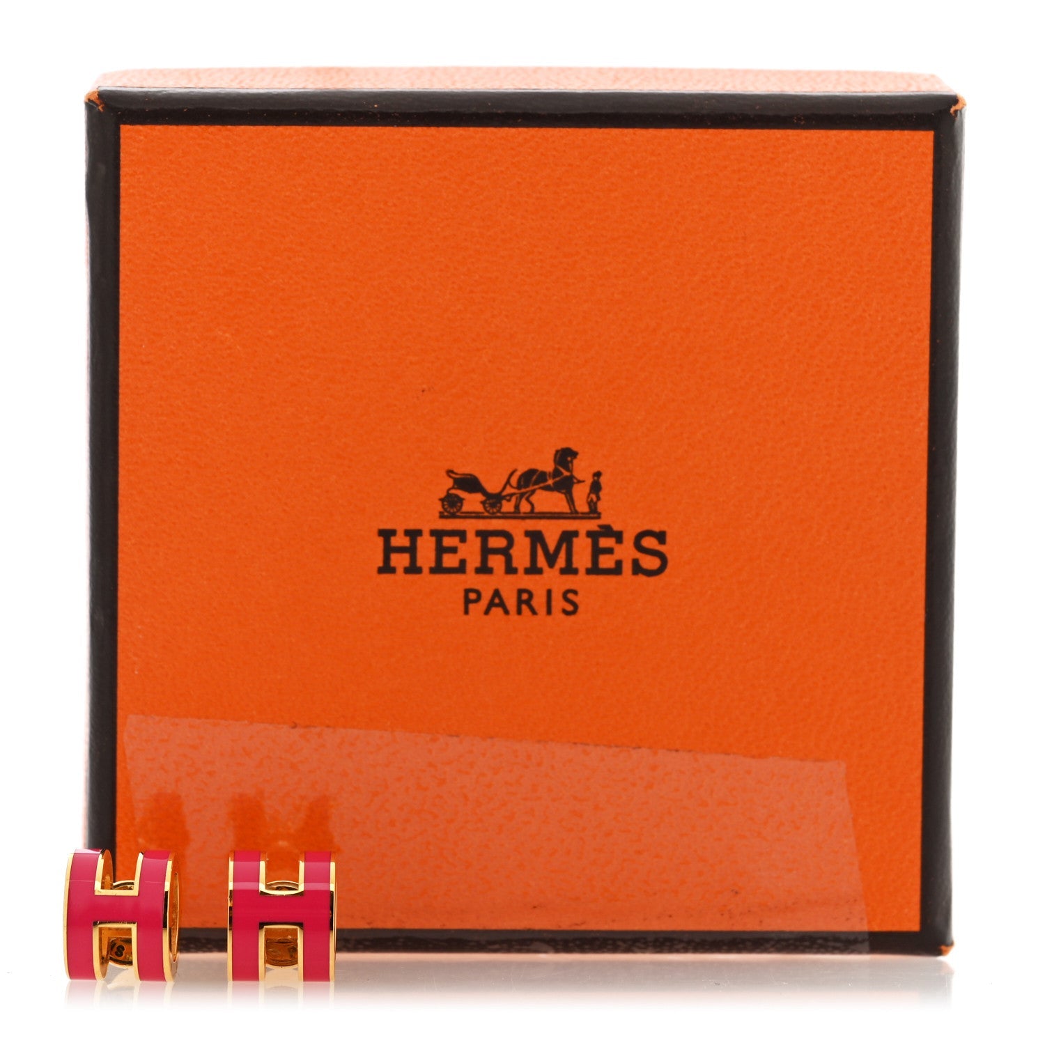 Rose Gold Lacquered Mini Pop H Earrings Rose Extreme