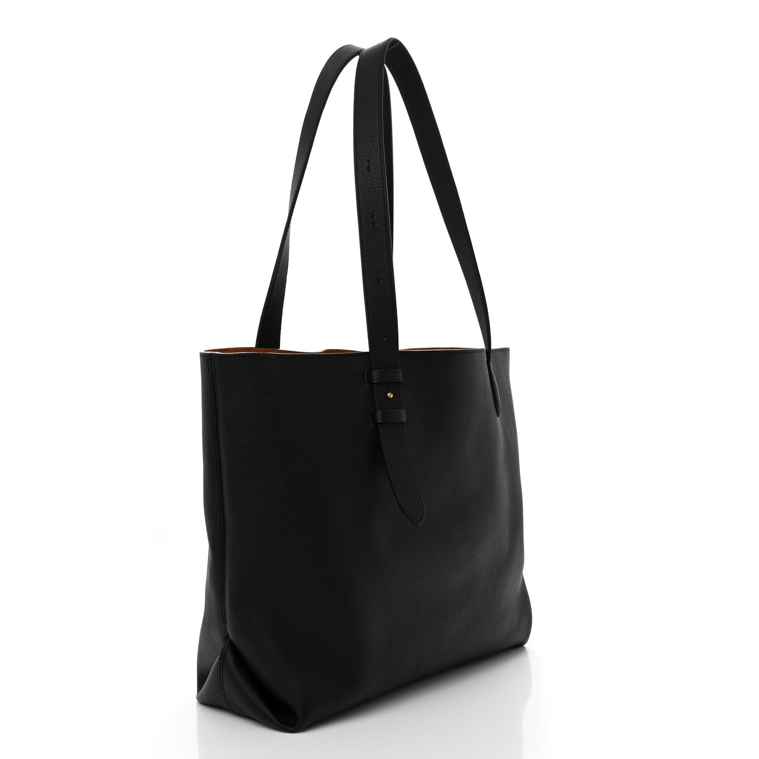 Grained Calfskin Low Key Cabas MM Black