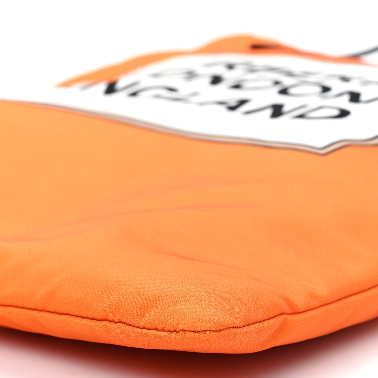 Nylon London England Print Logo Flat Tote Orange